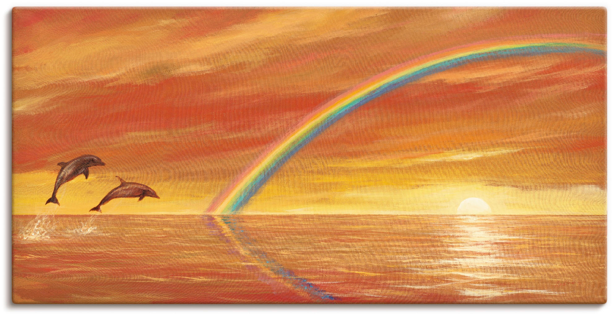 Artland Wandbild »Regenbogen über Alubild, Wassertiere, Meer«, St.), Poster versch. Grössen (1 als oder Leinwandbild, in günstig kaufen dem Wandaufkleber