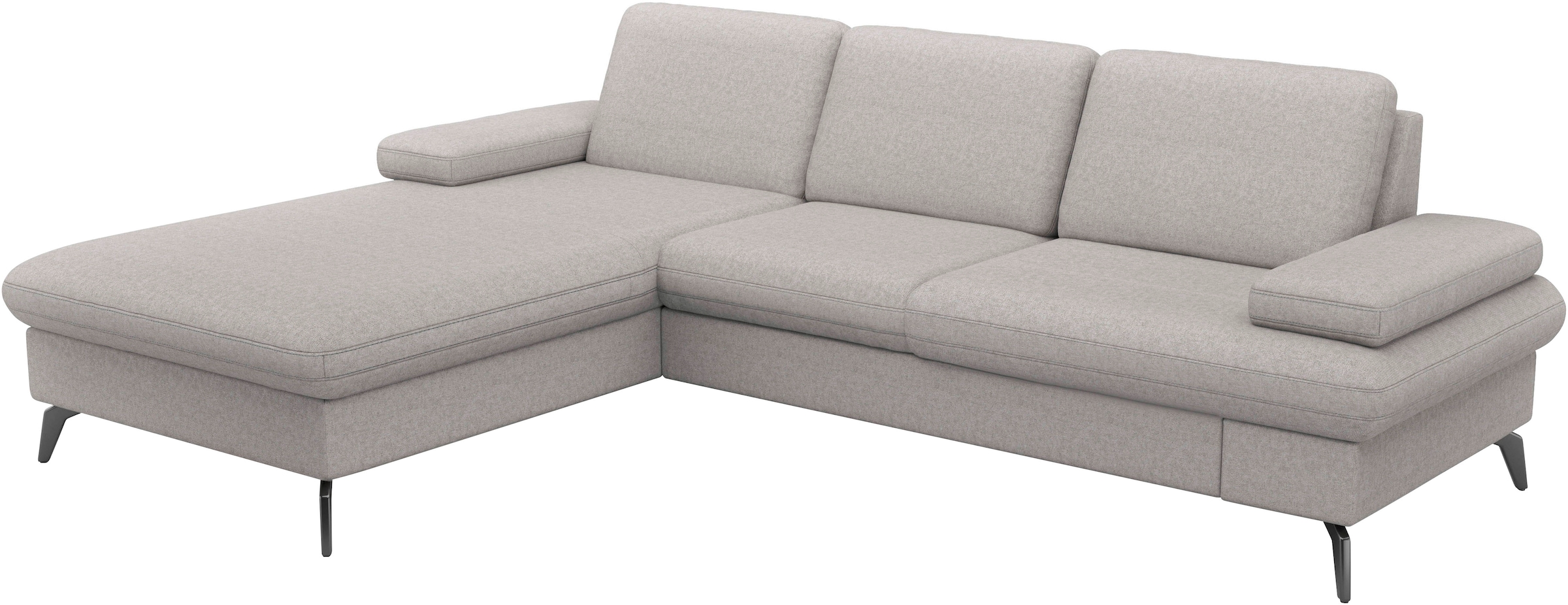 sit&more Ecksofa »Morris Jubi L-Form«, inkl. Armteilfunktion und 1 Zierkissen, wahlweise mit Bettfunktion