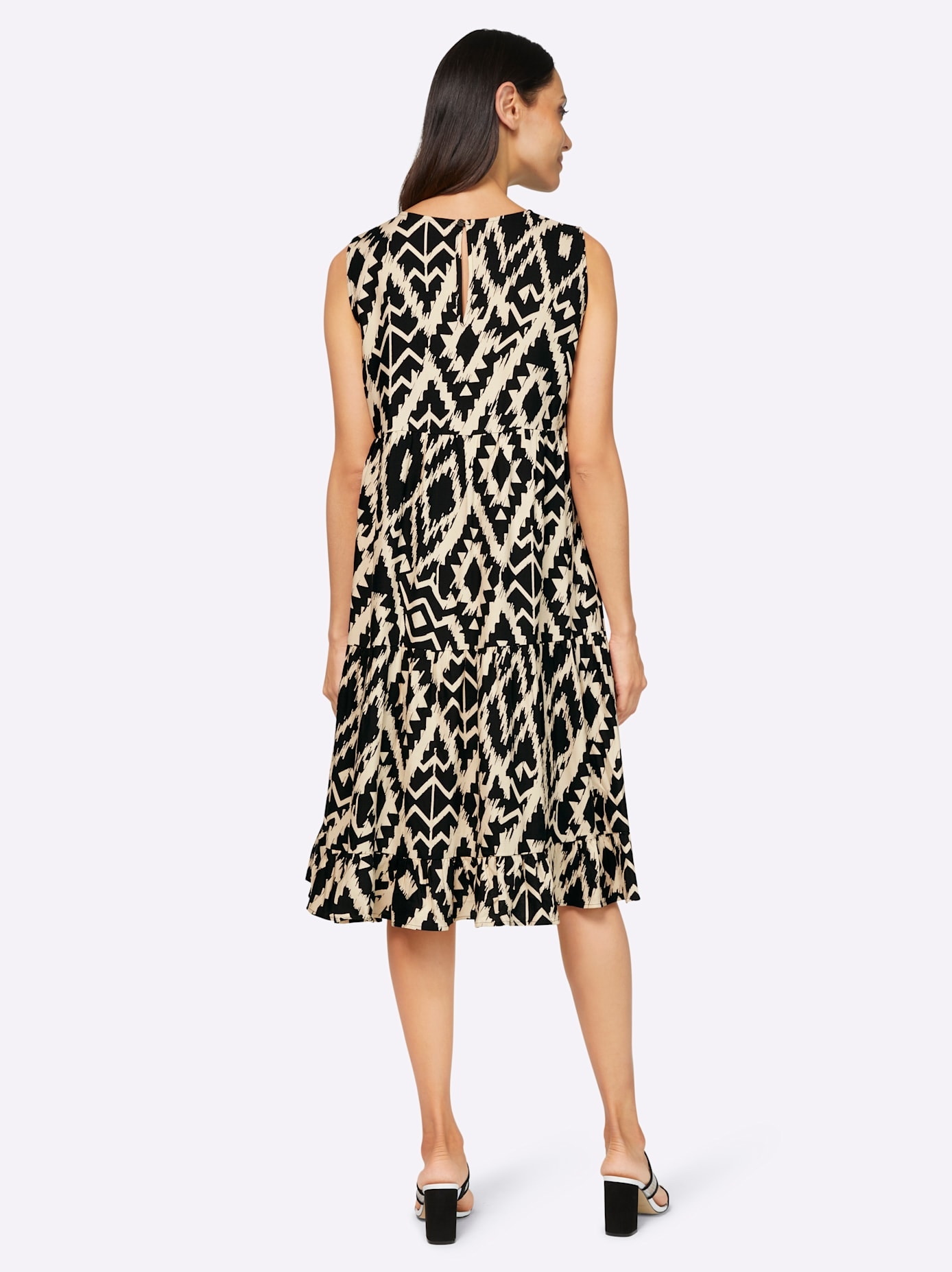 heine Druckkleid "Druck-Kleid" Nahttasche