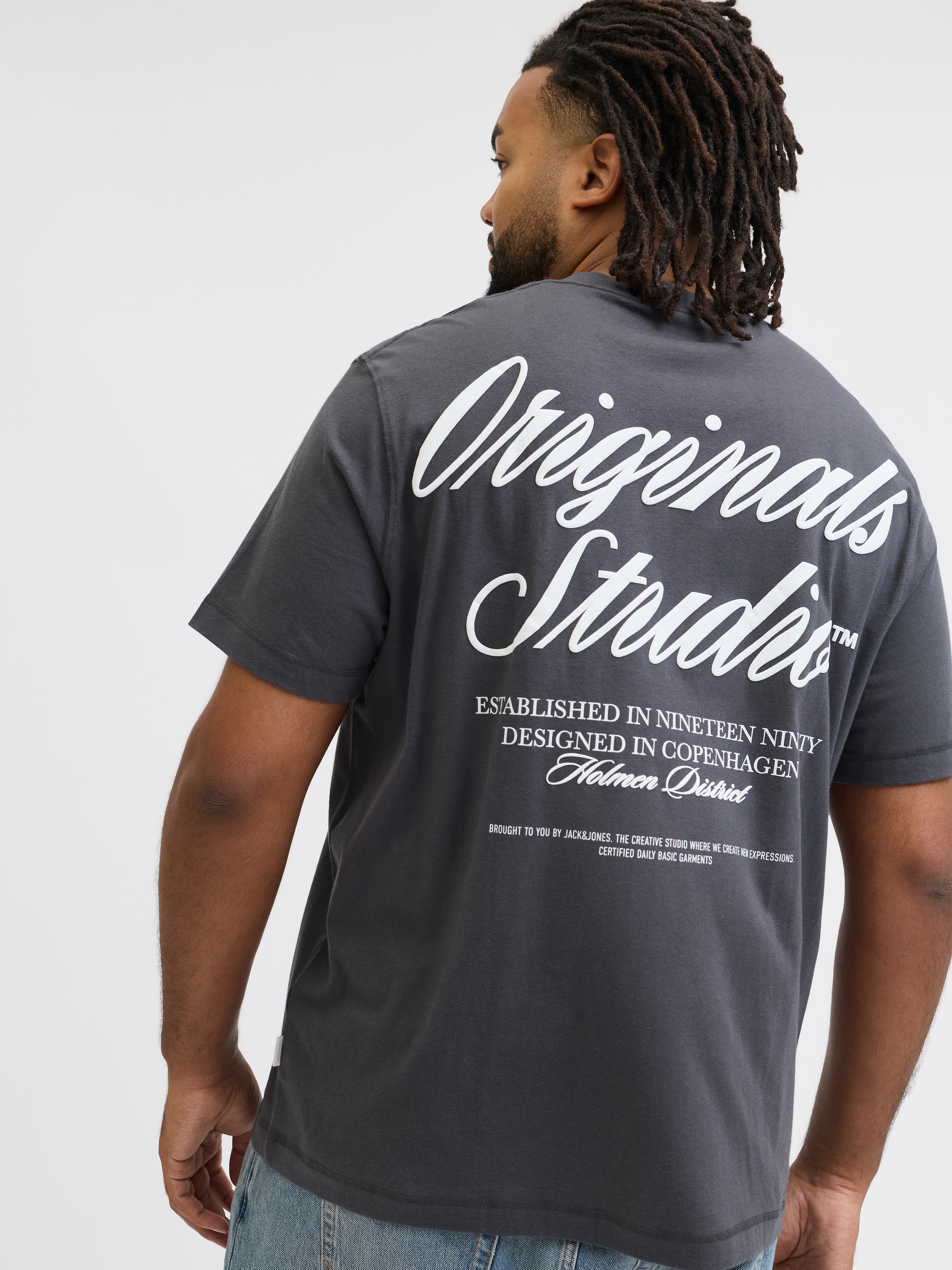 Jack & Jones PlusSize Kurzarmshirt »JORNORREBRO TYPO TEE SS CREW NECK  PLS« Baumwolle, regular fit