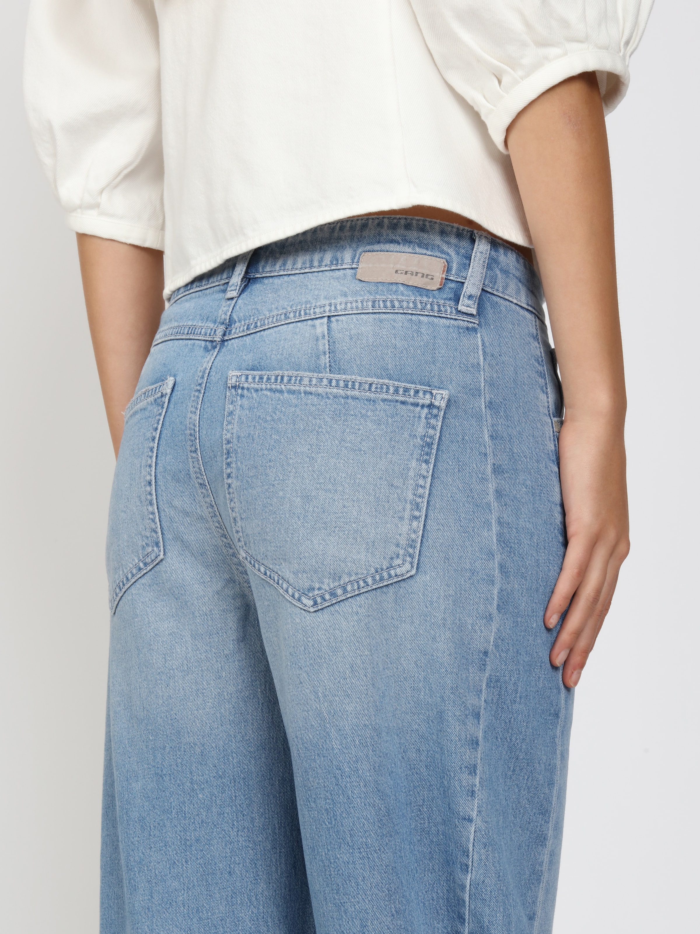 GANG 5-Pocket-Jeans »94BLAKE« mit eingesetztem Seitenstreifen, cropped