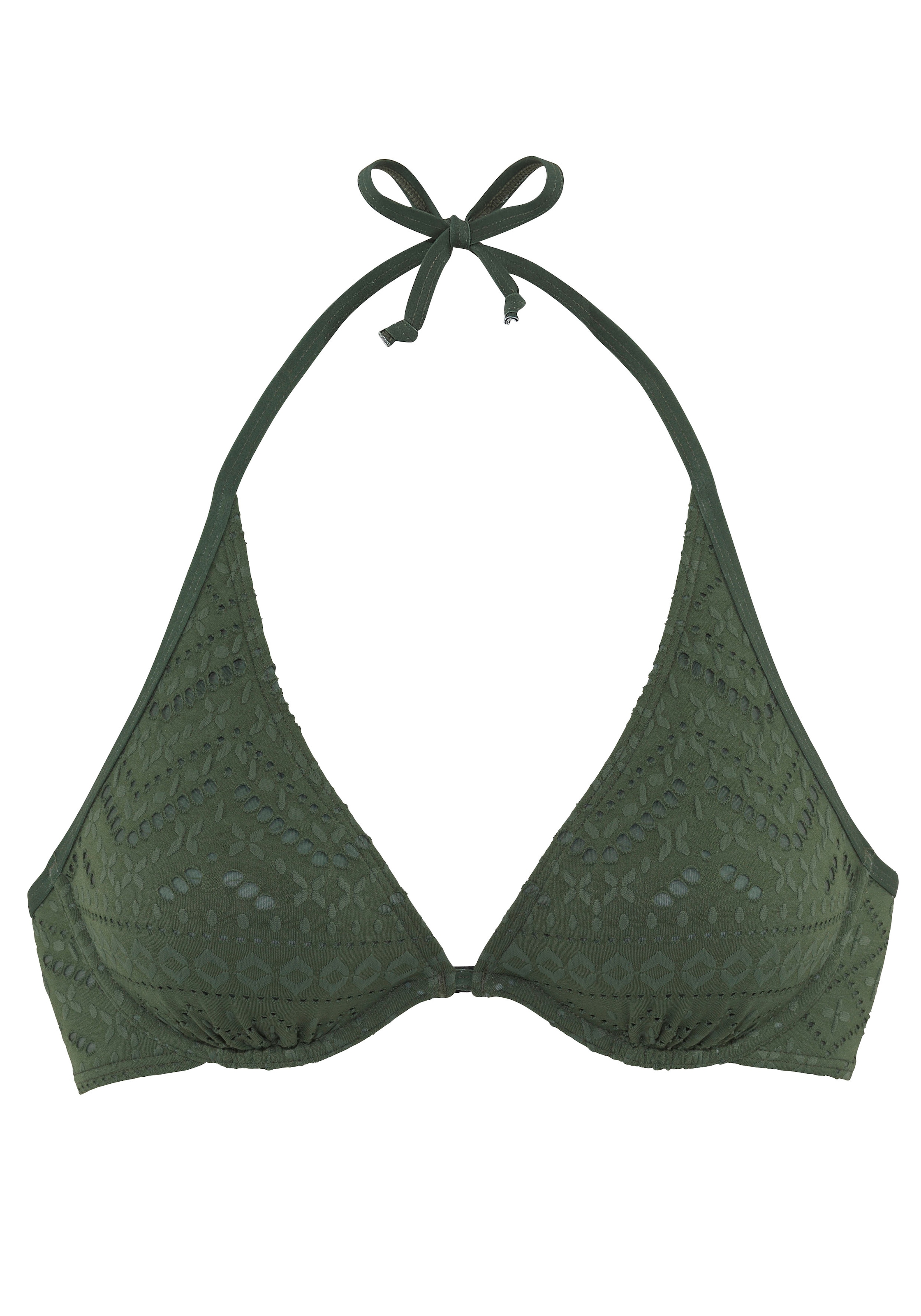 LASCANA Bügel-Bikini-Top »Omara«, mit Lochstickerei