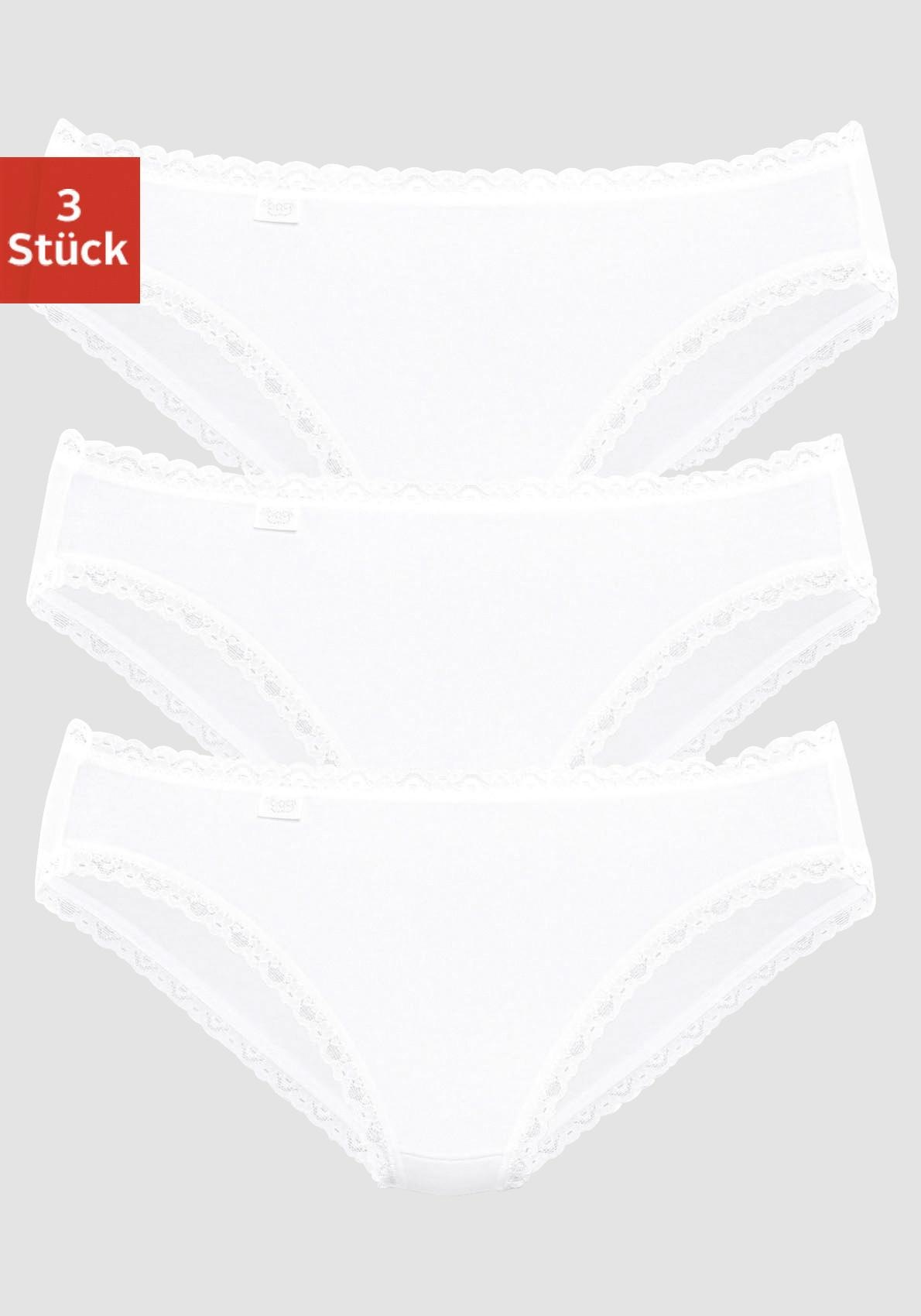 Image of Sloggi Jazz-Pants Slips »24/7 Cotton Lace«, (Packung, 3 St., 3er-Pack), mit zarter Spitzeneinfassung bei Ackermann Versand Schweiz