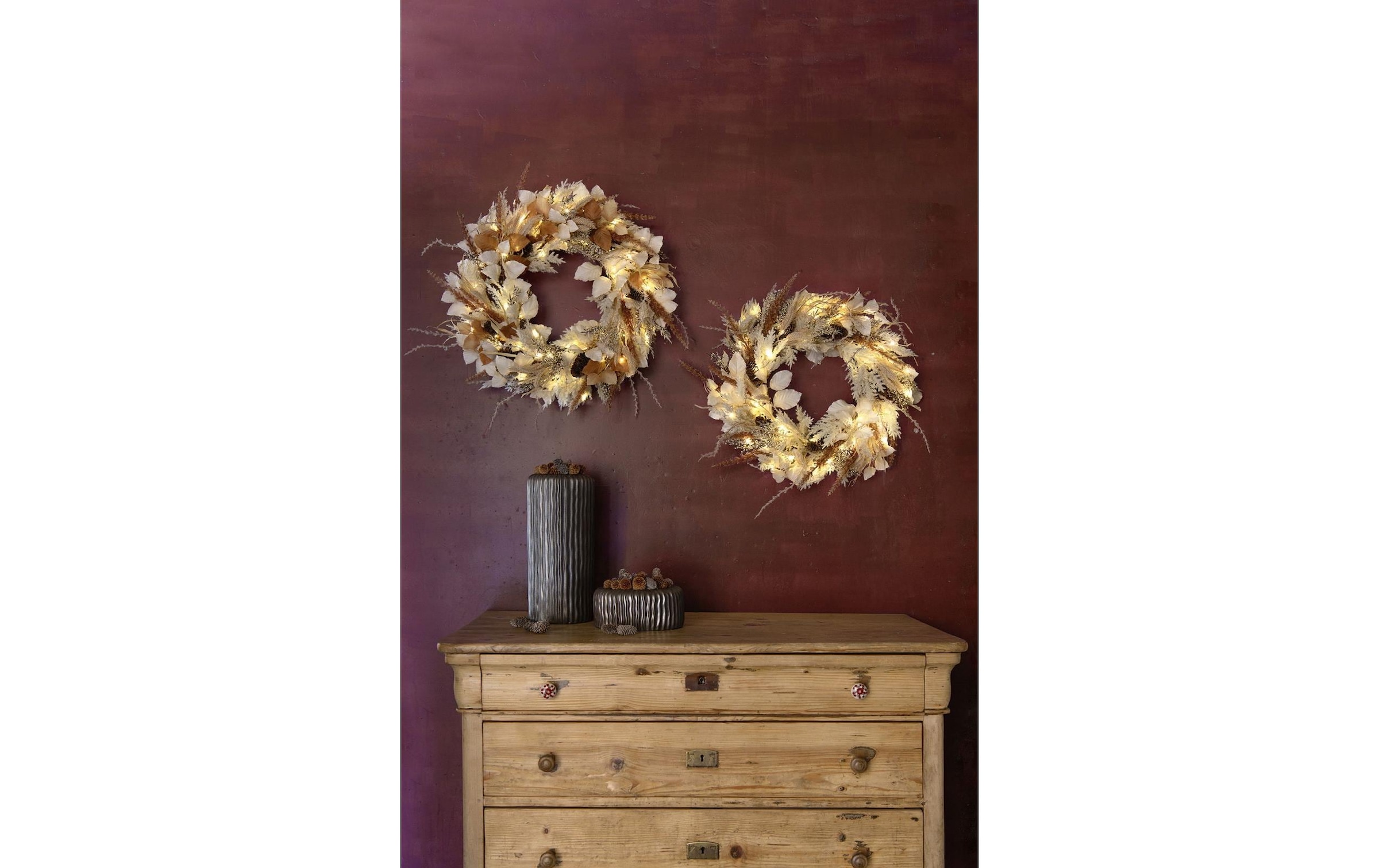 STT Figurine décorative LED »Flower wreath«