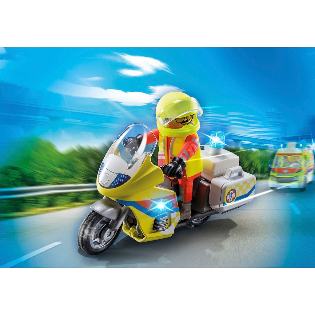 Playmobil® Konstruktions-Spielset »Notarzt-Motorrad mit Blinklicht (71205), City Life«