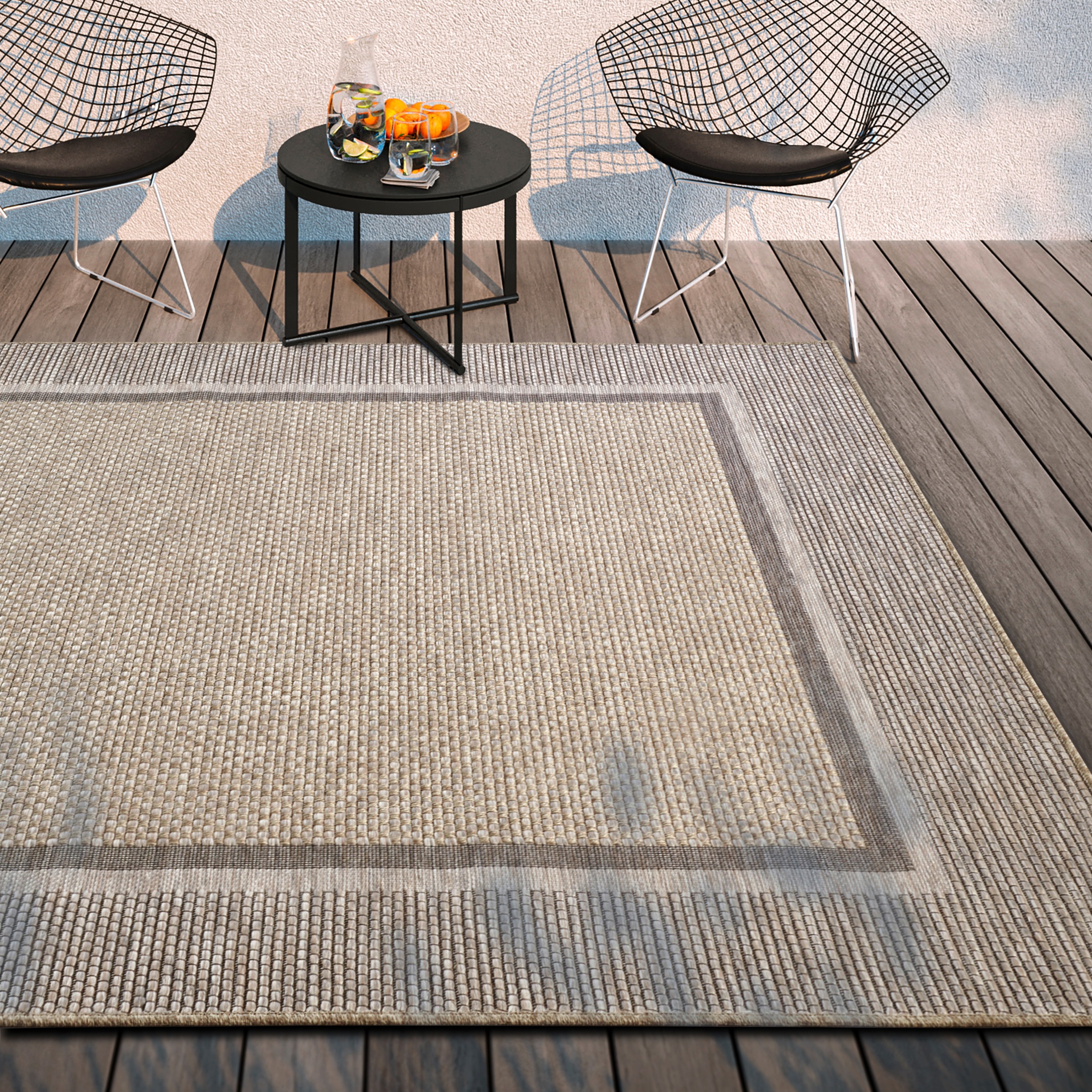 Image of Villeroy & Boch Teppich "Luitwin" rechteckig 8 mm Höhe In-& Outdoor, Flachgewebe, wetterfest, Terrasse, Balkon, natur, modern