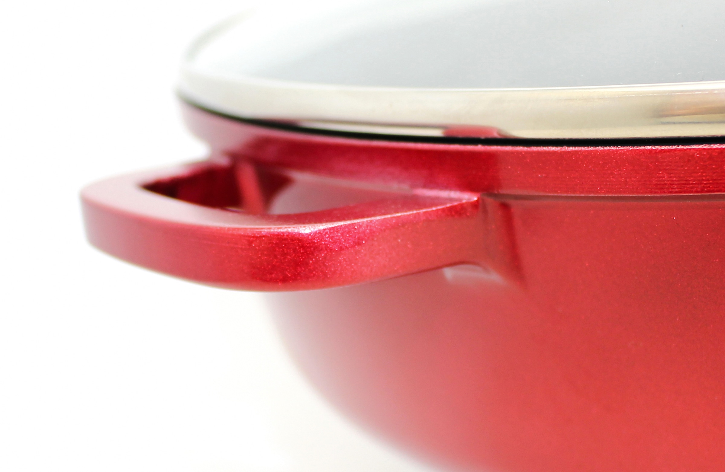 Elo Servierpfanne »Rubino, Pfanne mit Glasdeckel« Aluminiumguss 1 Stk. tlg. mit Glitzer-Glamour-Effekt aussen