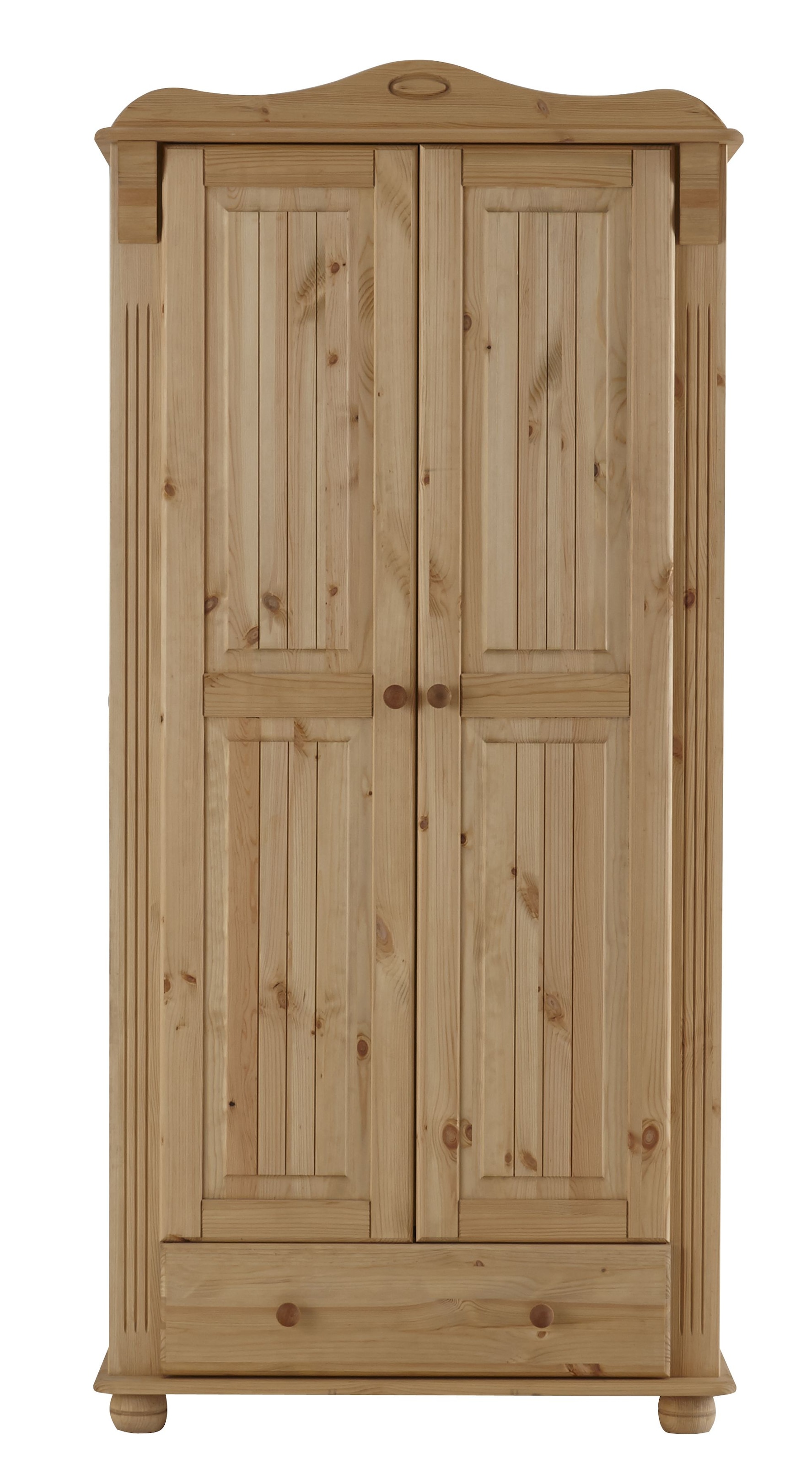 GOODproduct »Adele« 4 Breiten: 92/130/169/207  H/T ca. 191/54 cm,  aus massiver Kiefer,Spiegel beim 4-und 5-trg.Schrank, Innenausstattung