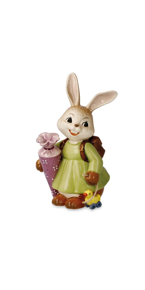 Image of Goebel Osterhase "Hasenmädchen erster Schultag"