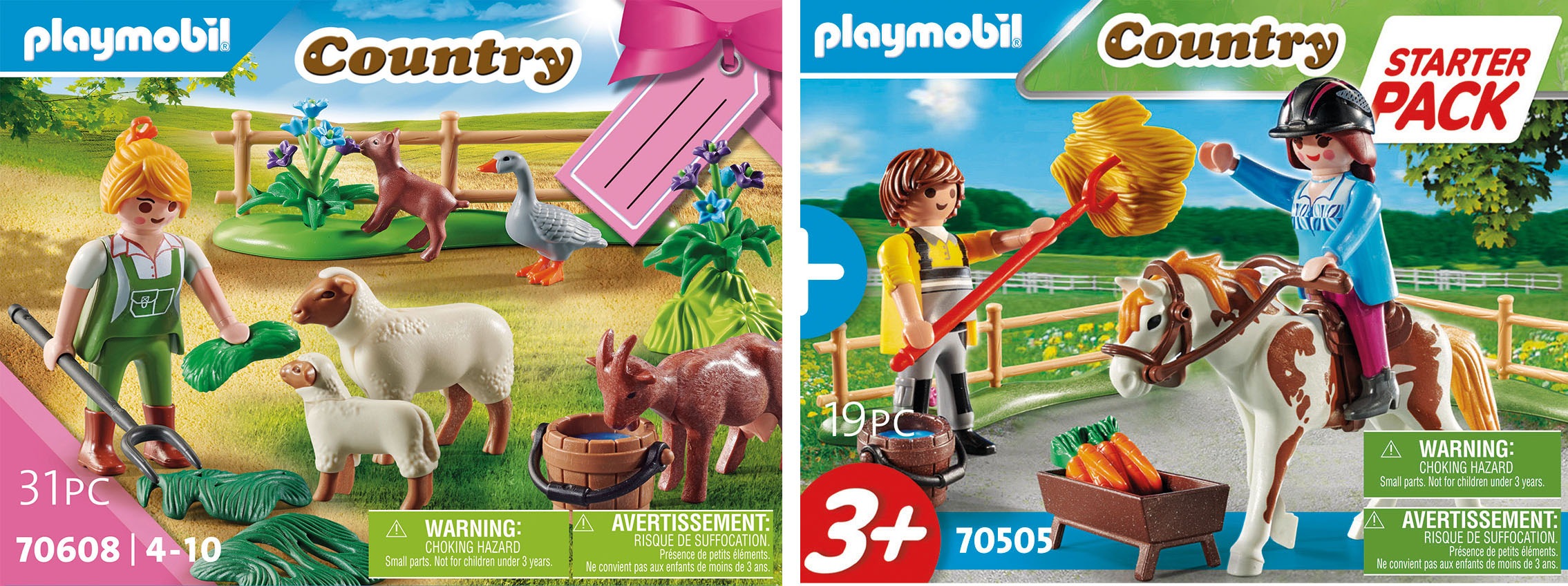 Image of Playmobil® Konstruktions-Spielset »Reiterhof Ergänzungsset (70505) und Bäuerin mit Weidetieren (70608)«, (Set, 2 St.), Country bei Ackermann Versand Schweiz