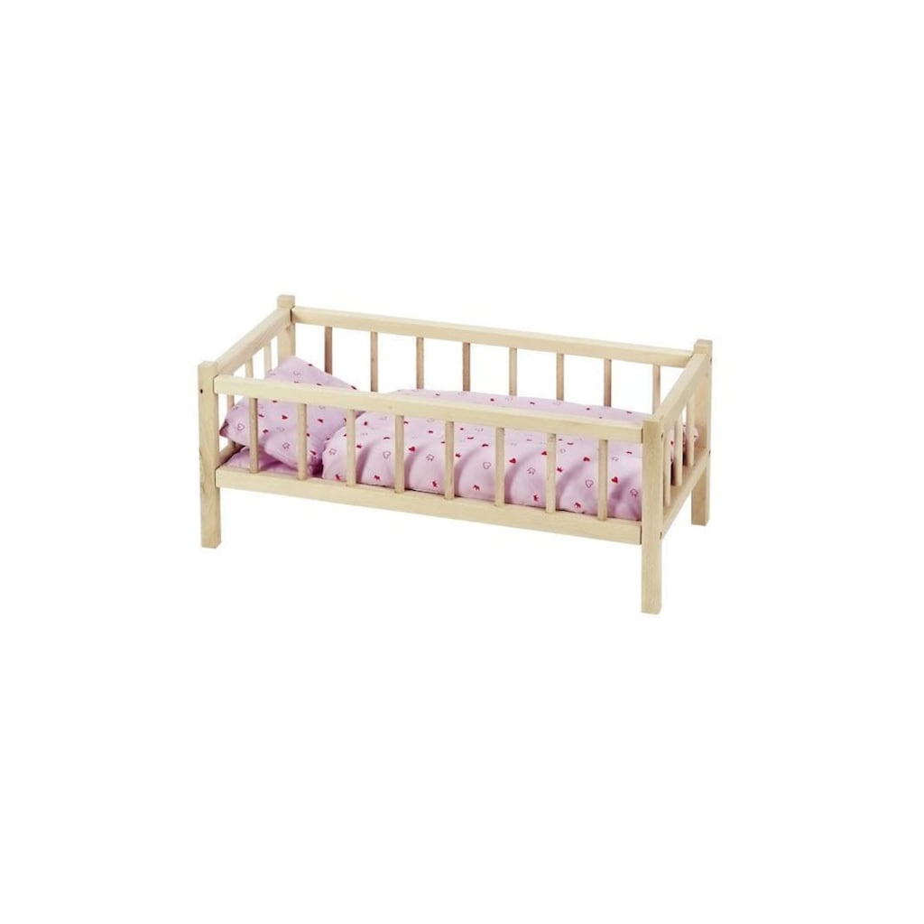 goki Puppen Accessoires-Set »Bett Holz«