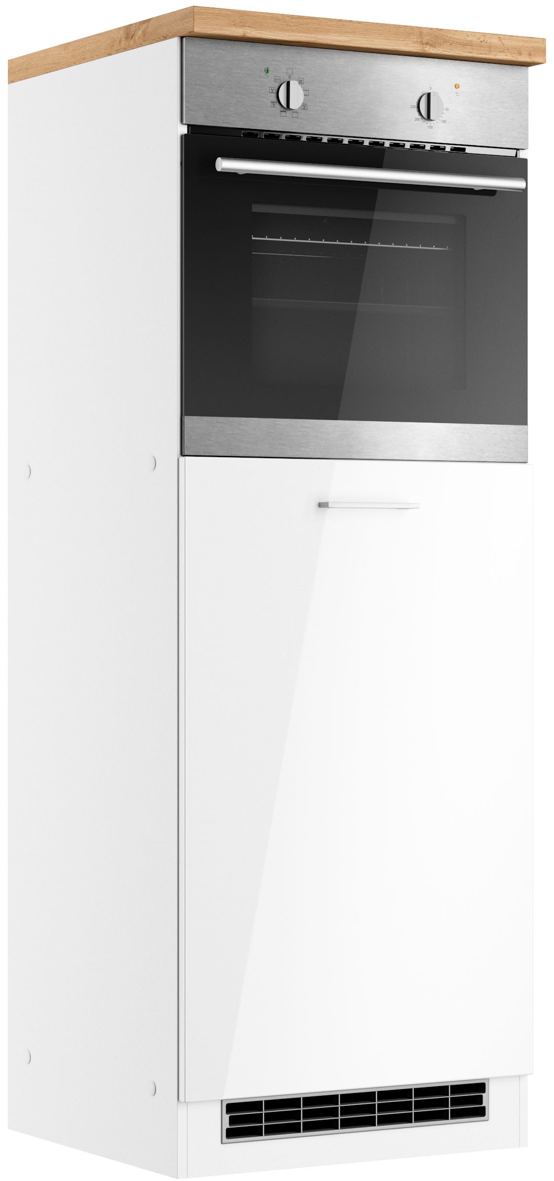 KOCHSTATION Four/réfrigérateur encastrable »KS-Milan« meuble four/réfrigérateur 60 cm, mat ou brillant