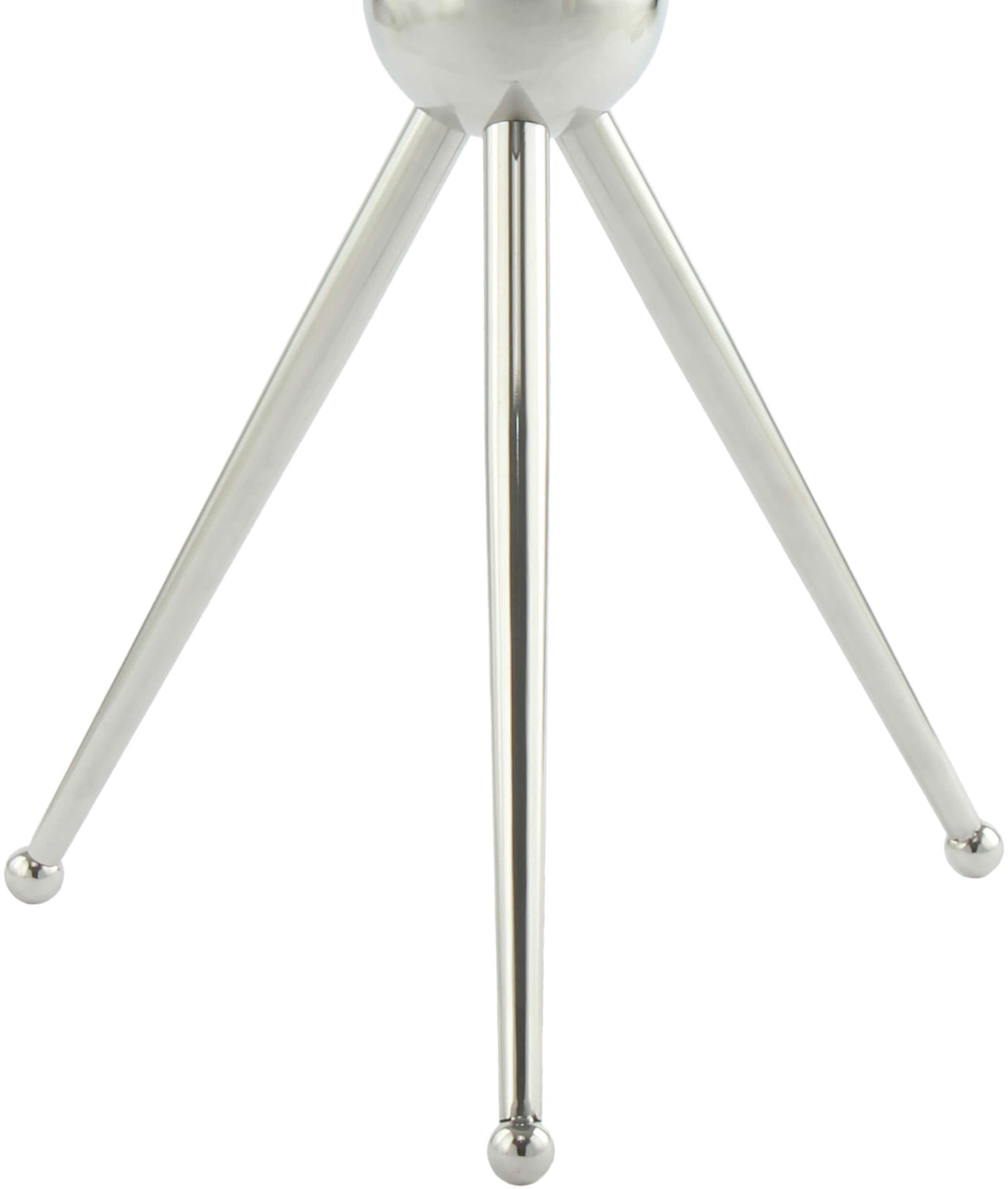 Kayoom Beistelltisch »Ontario 325, Runde  Glasplatte aus Sicherheitsglas, 100% Edelstahl« 1 Stk. tlg. Minimalistisch, Gestell in Tripod-Design, mit Tragering