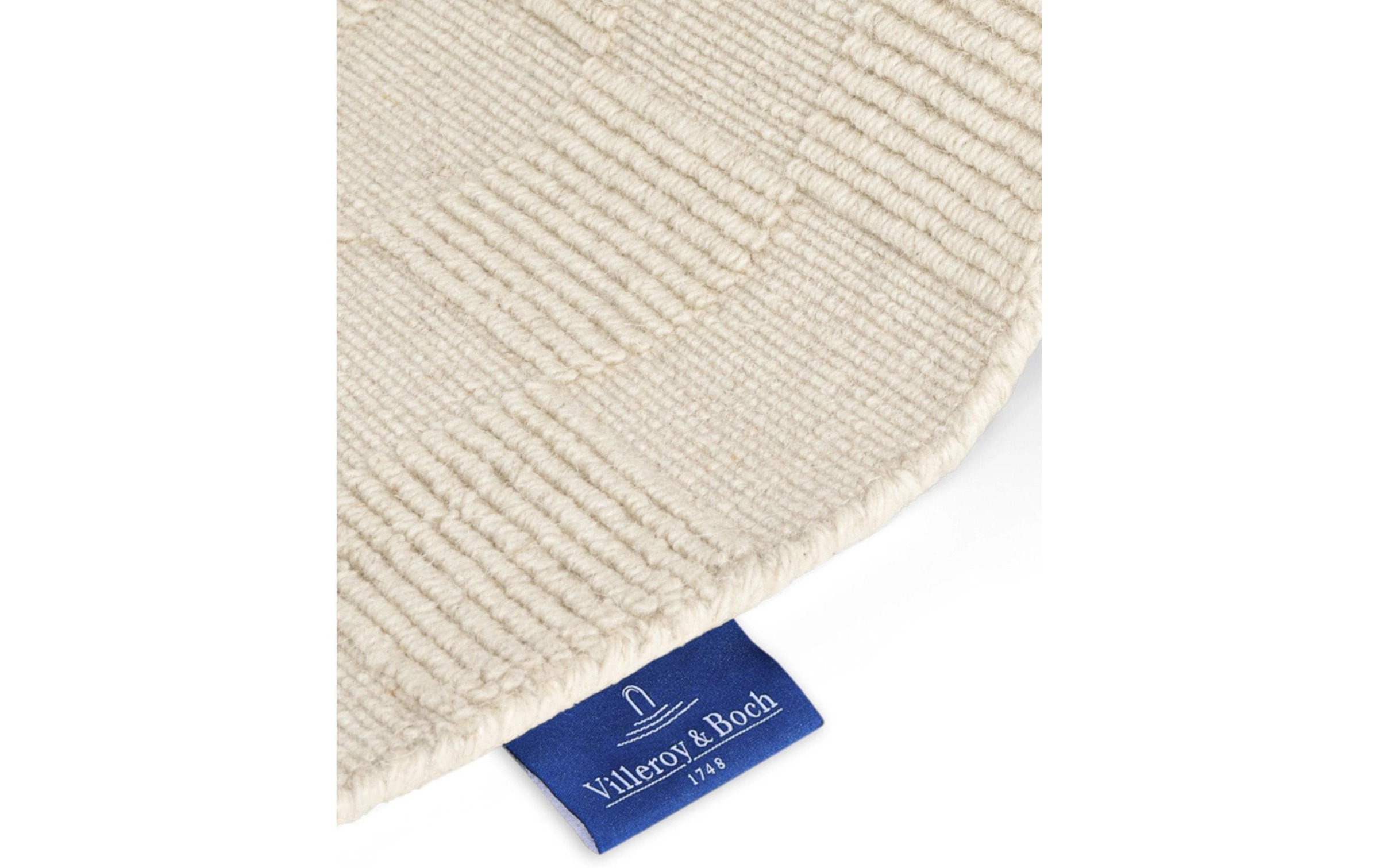 Villeroy & Boch Tapis en laine »Scala« Rectangulaire 10 mm Höhe Handgewebt, Wolle, Kariert, Natur, 3D-Struktur, Karo, Wohnzimmer