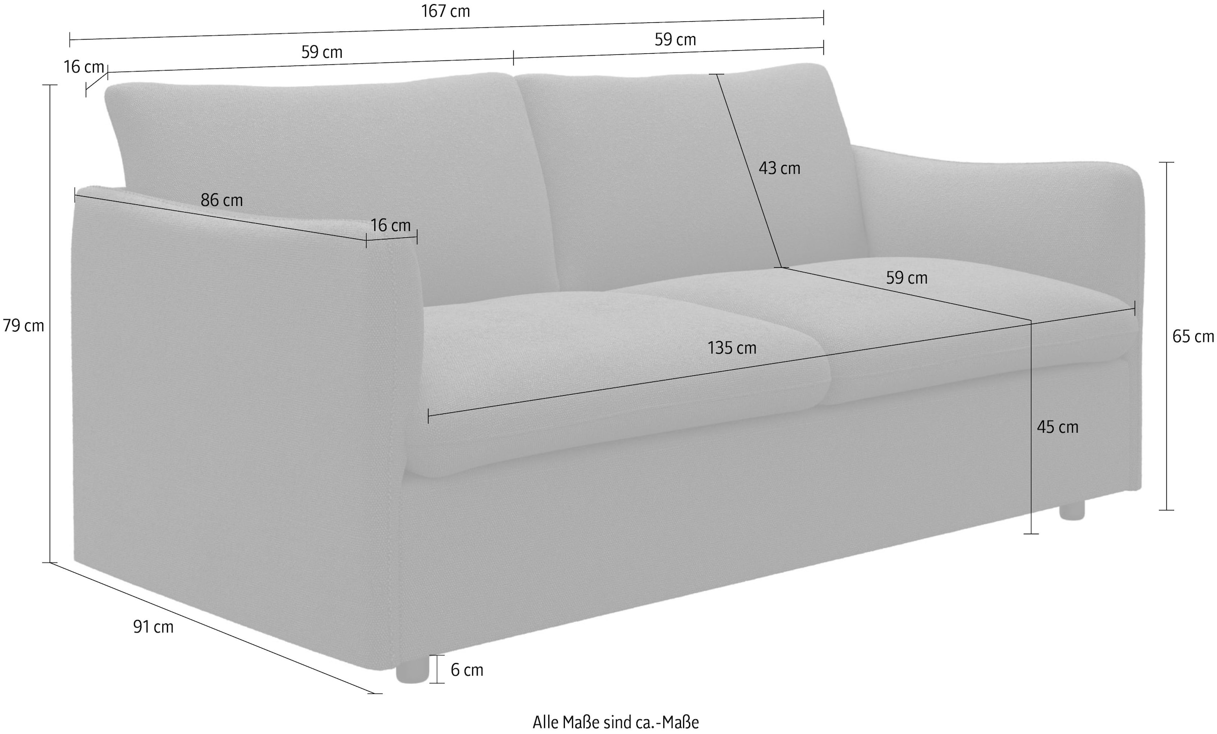 in »Imatra«, andas attraktiver 2-Sitzer versandkostenfrei auf ♕ verfügbar Sofakombinationen unterschiedliche Form,
