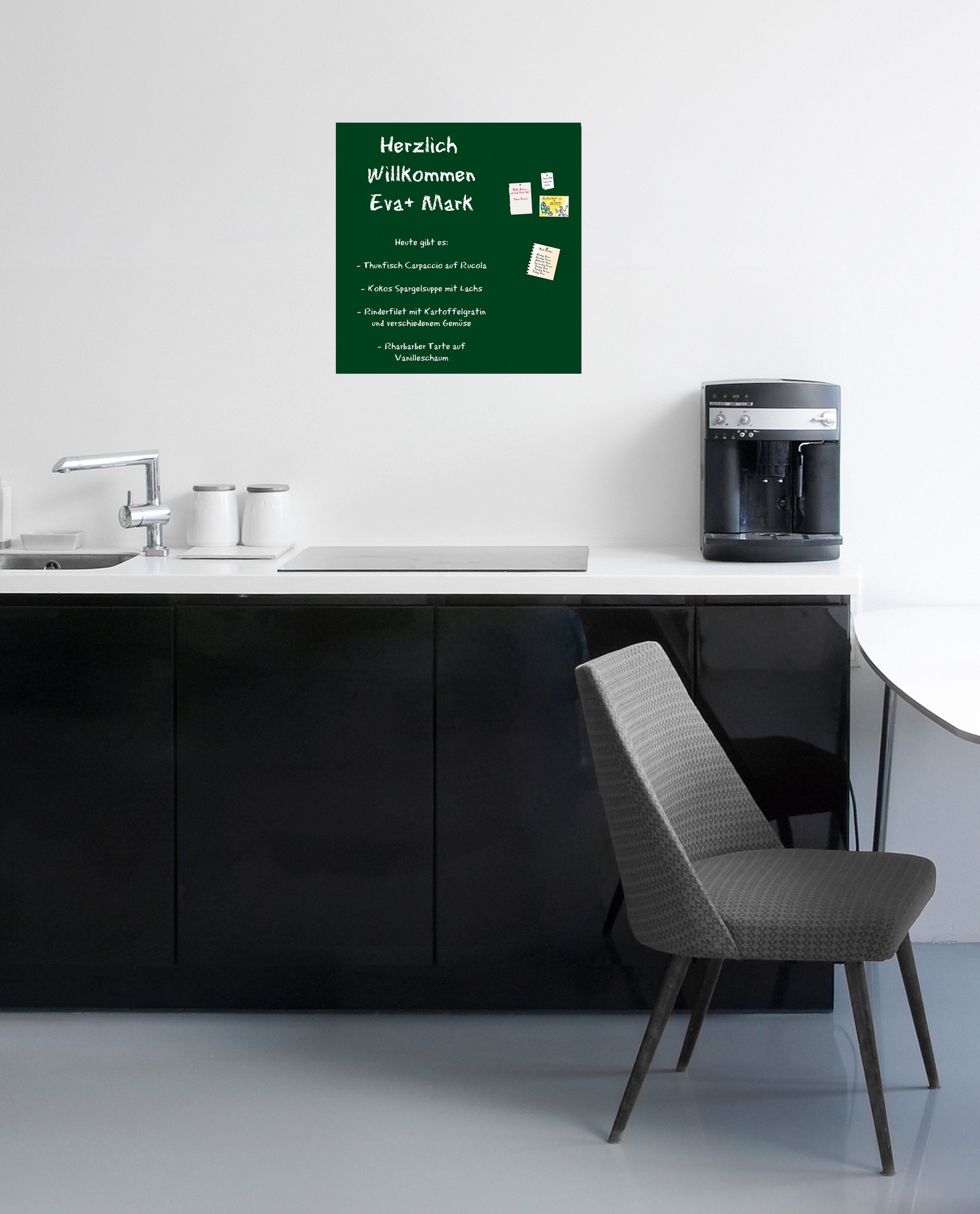 queence Magnetfolie »Magnetische Tafelfolie«, Tafel-Wandtafelfolie-Magnetfolie, selbstklebend, Kreide+Neodym-Magnete