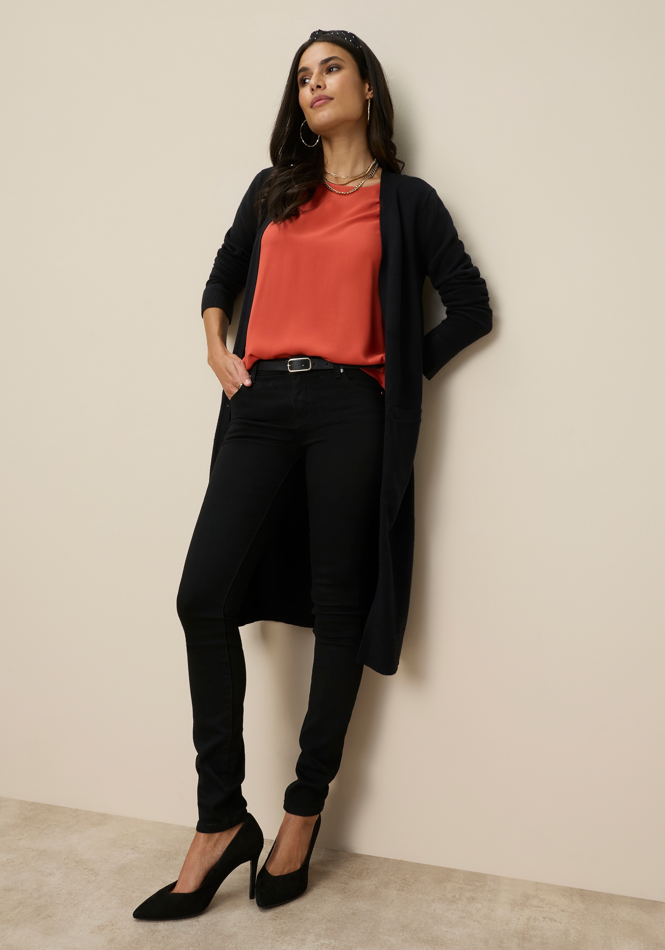 Tamaris Veste en tricot in Longform aus kuschligem Viskosegestrick