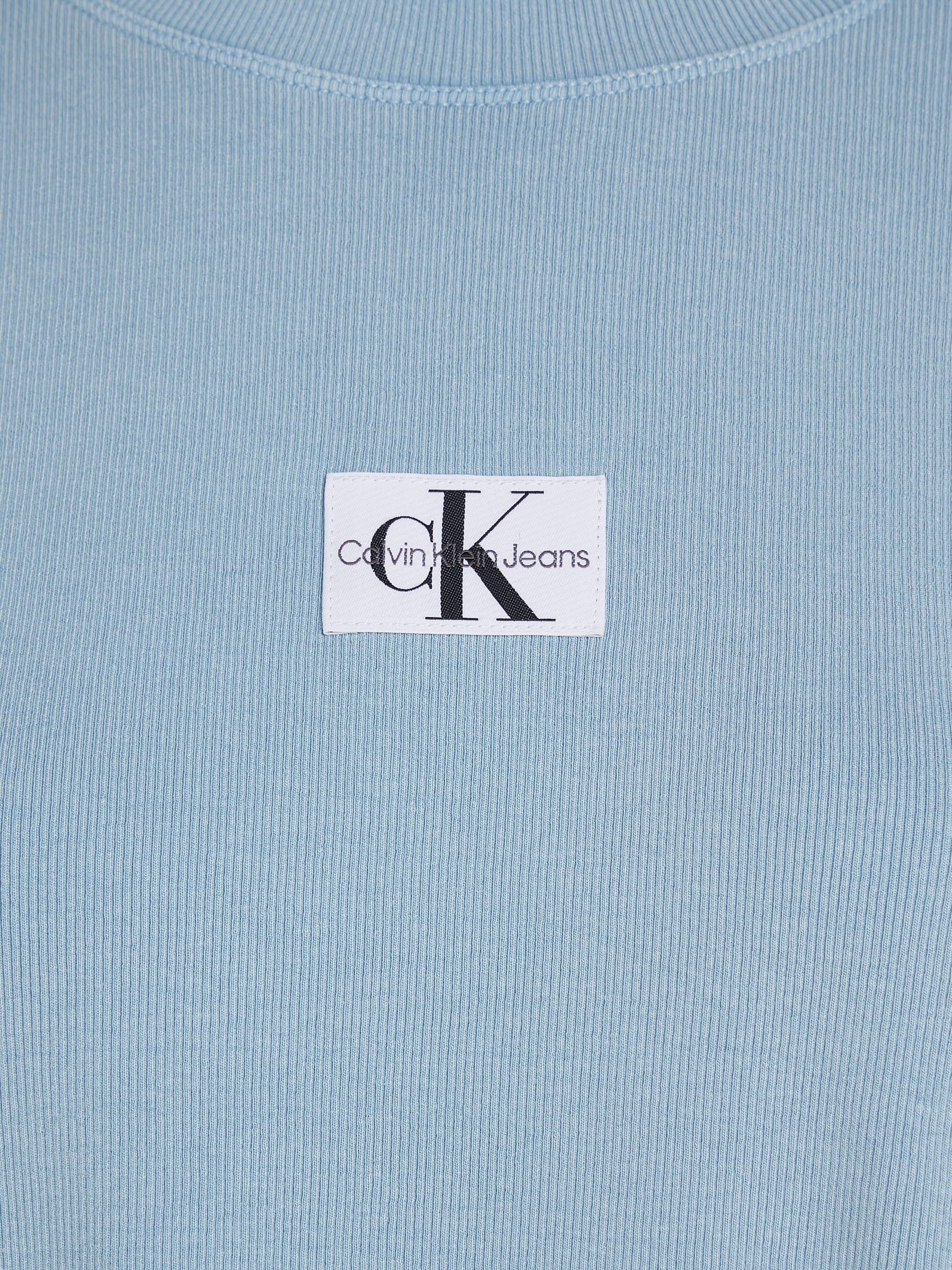 Calvin Klein Jeans T-Shirt »WASHED RIB LABEL BOYFRIEND TEE«, mit Logomarkenpatch