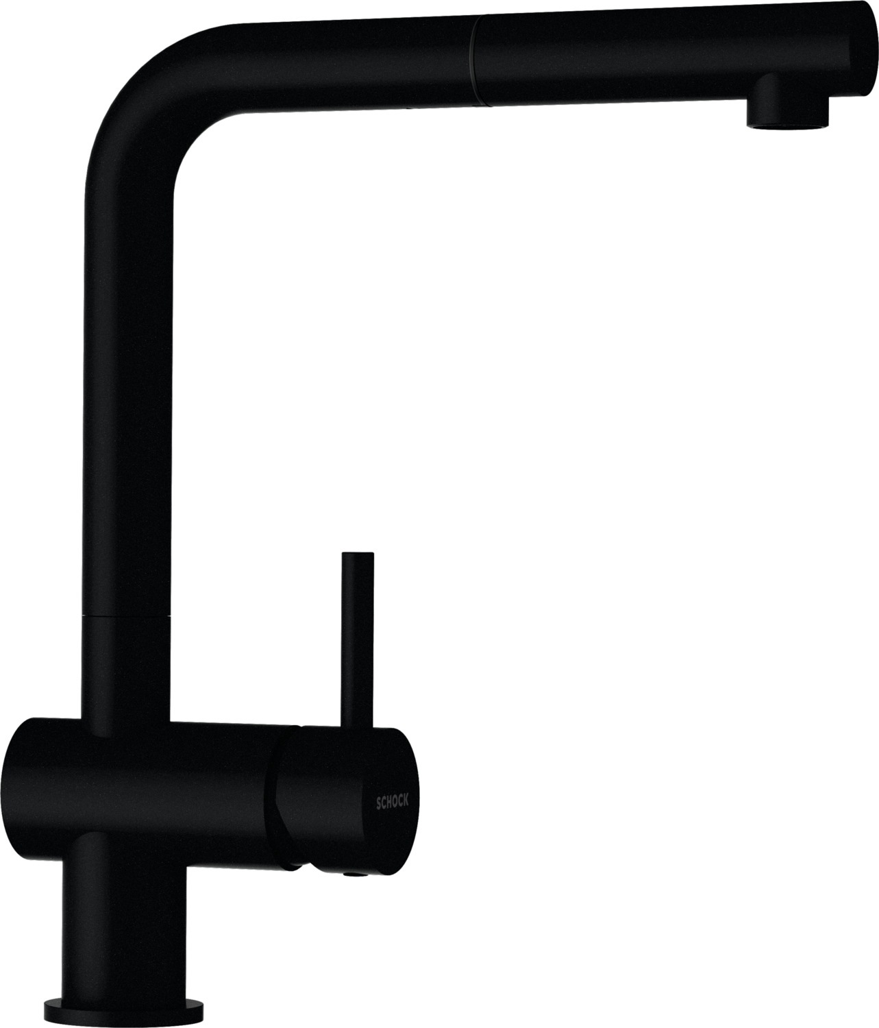 Schock Küchenarmatur "Epos" ausziehbar, Rückflussverhinderer,Wasserspar-Perlator, Schwenkber. 180