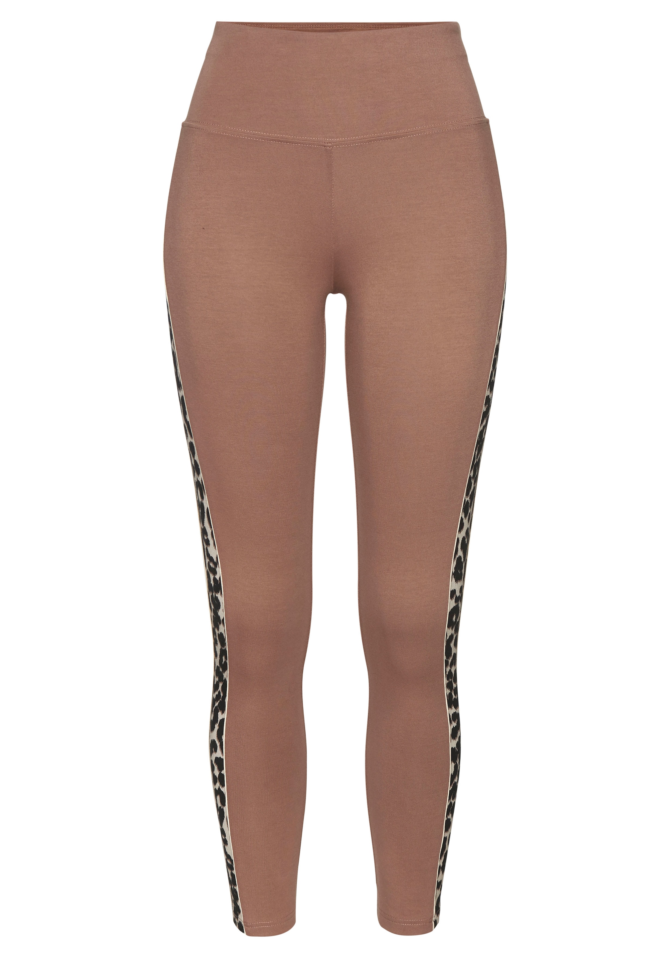 LASCANA ACTIVE Leggings, Einsätze mit Leopardenmuster an den Beinen