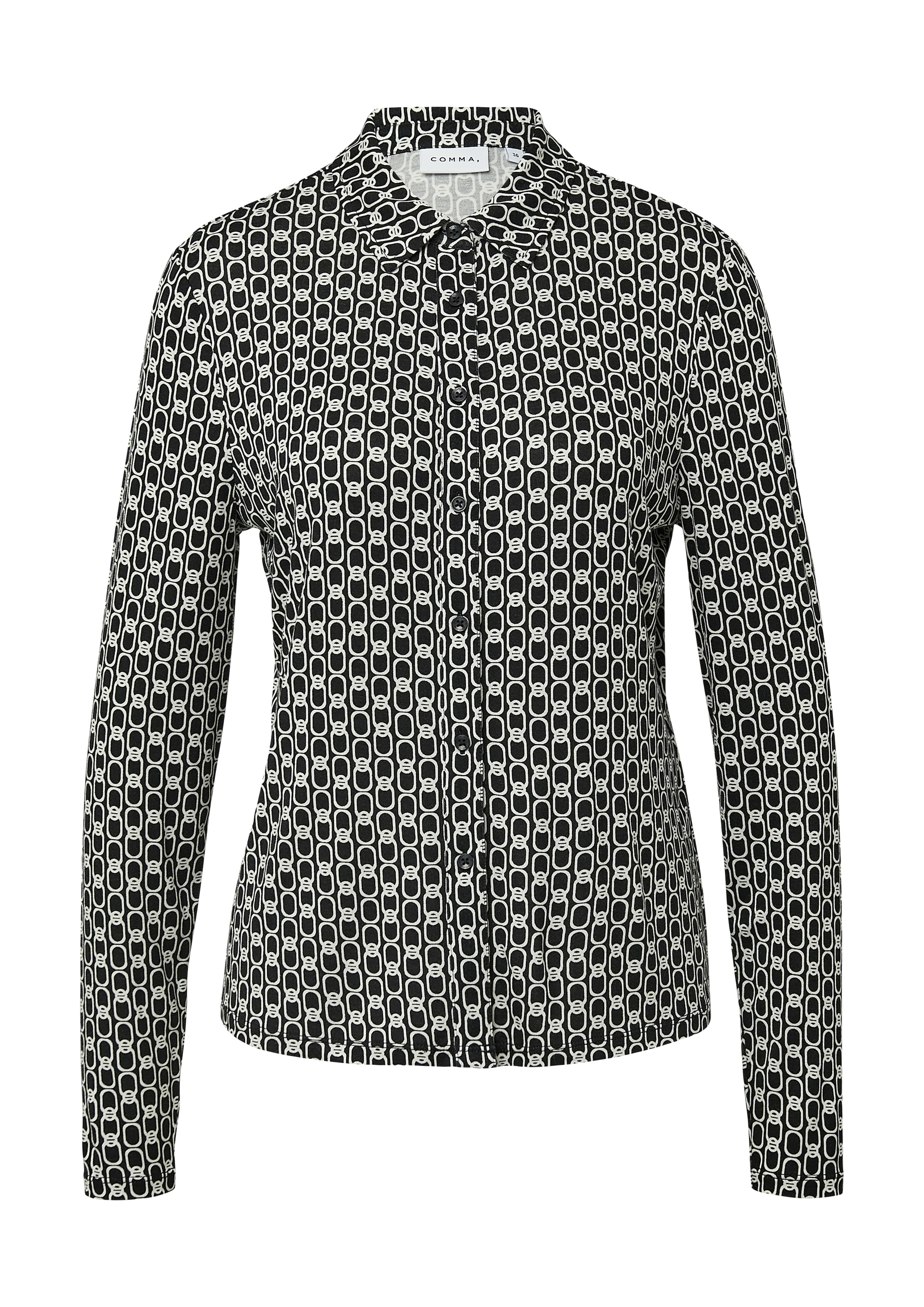Comma Hemdbluse, mit All-Over Print