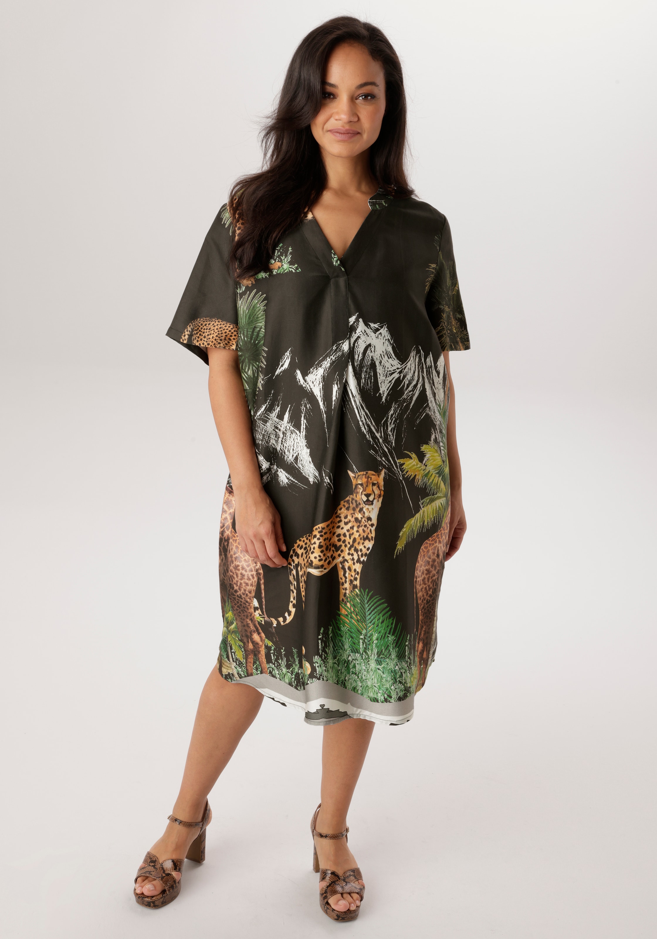 Image of Aniston PLUS Blusenkleid mit grossflächigem Print