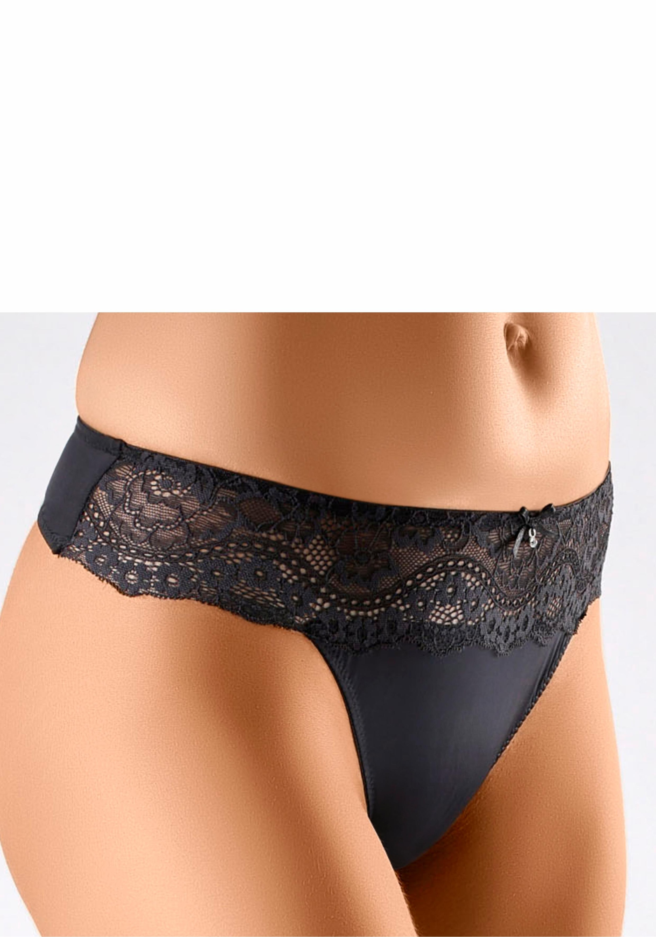 Image of LASCANA String, mit Bund aus zarter, floraler Spitze bei Ackermann Versand Schweiz