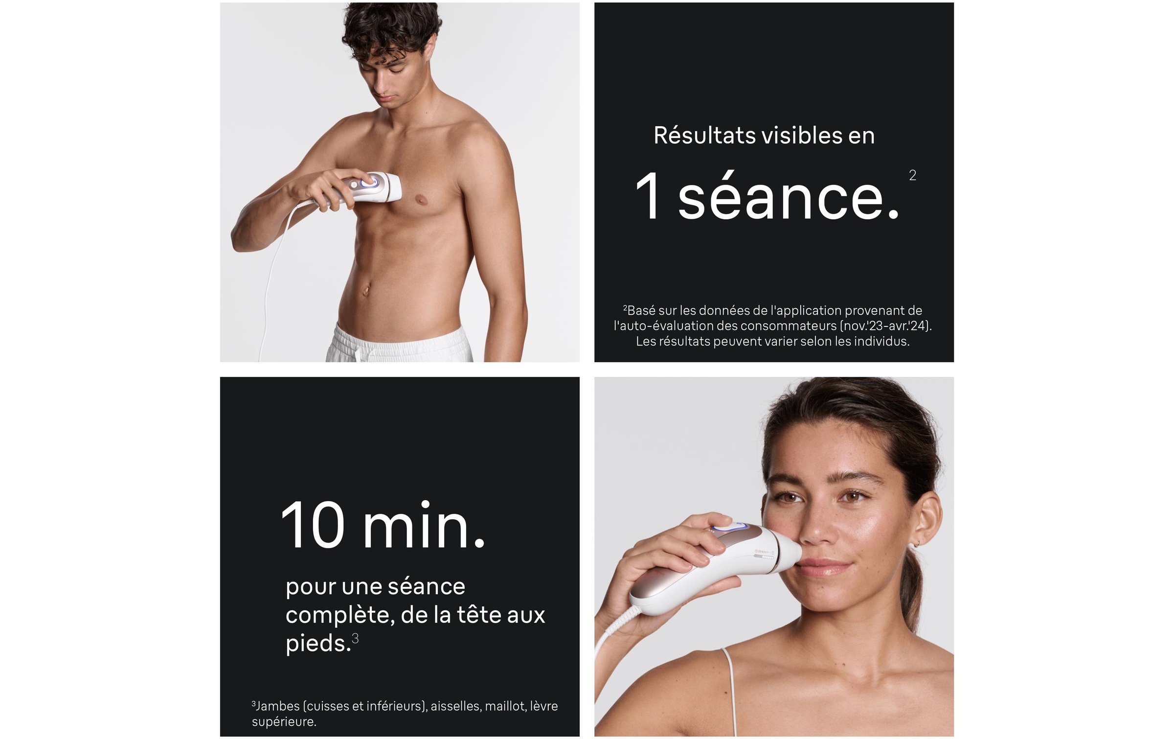 Braun Épilateur IPL »Skin i-expert Pro IPL PL7431« 400.000 Lichtimpulse mit kostenloser App, 4 smarte Aufsätze, Tasche