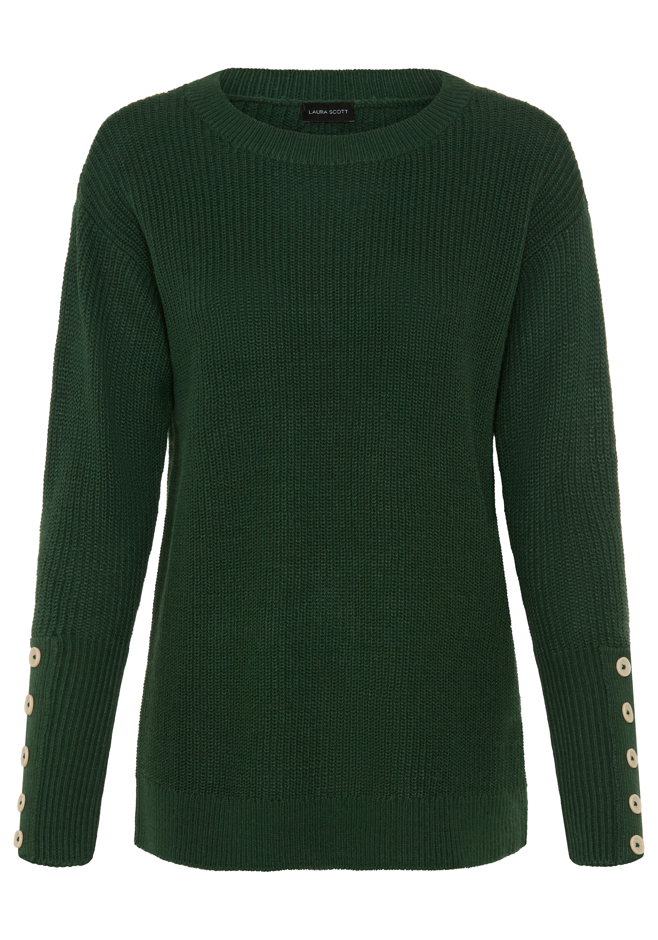 Laura Scott Pull en tricot pull de transition en maille grosse, avec boutons décoratifs