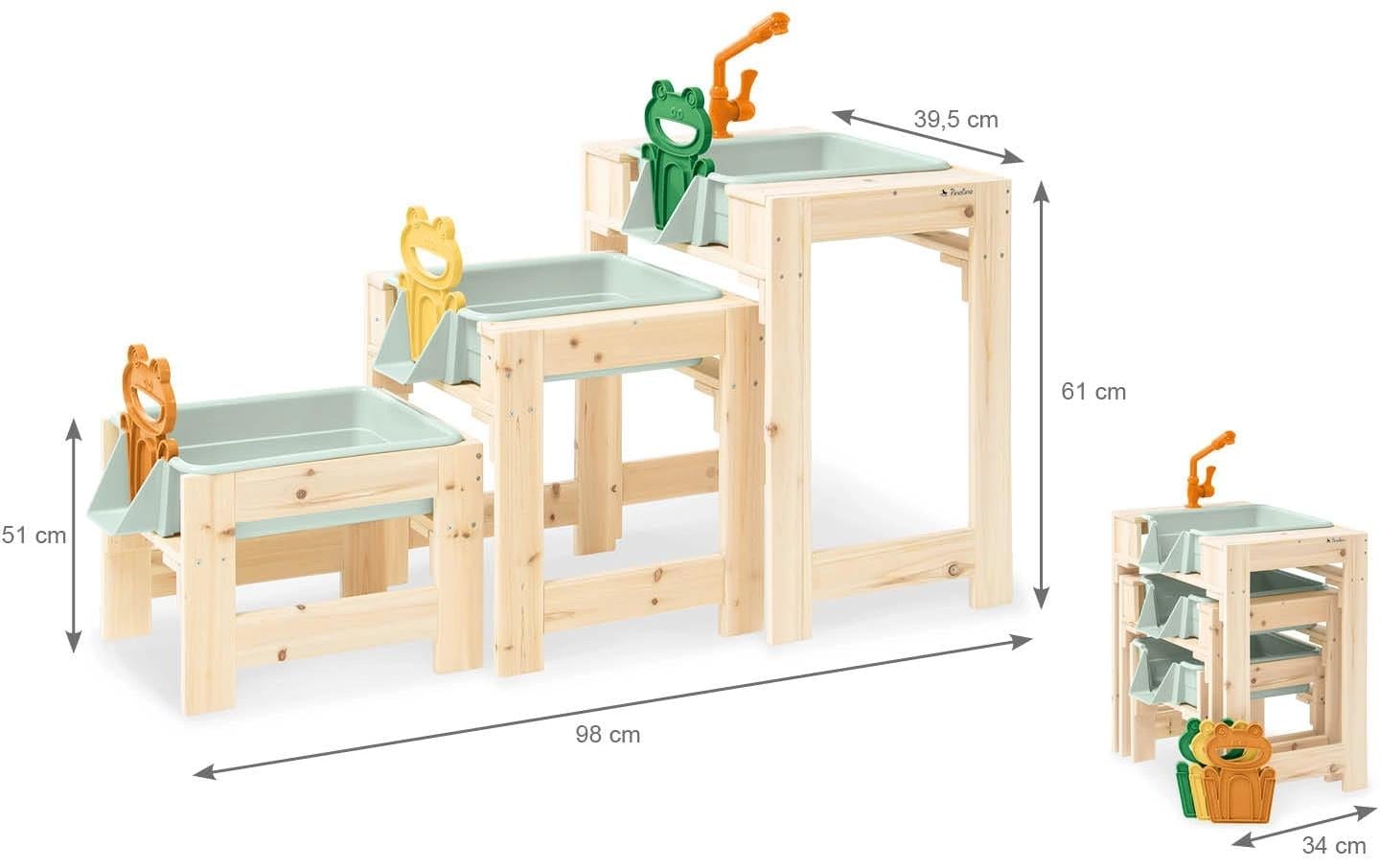 Pinolino® Table de jeu aquatique »Frolino», 3-tlg.«