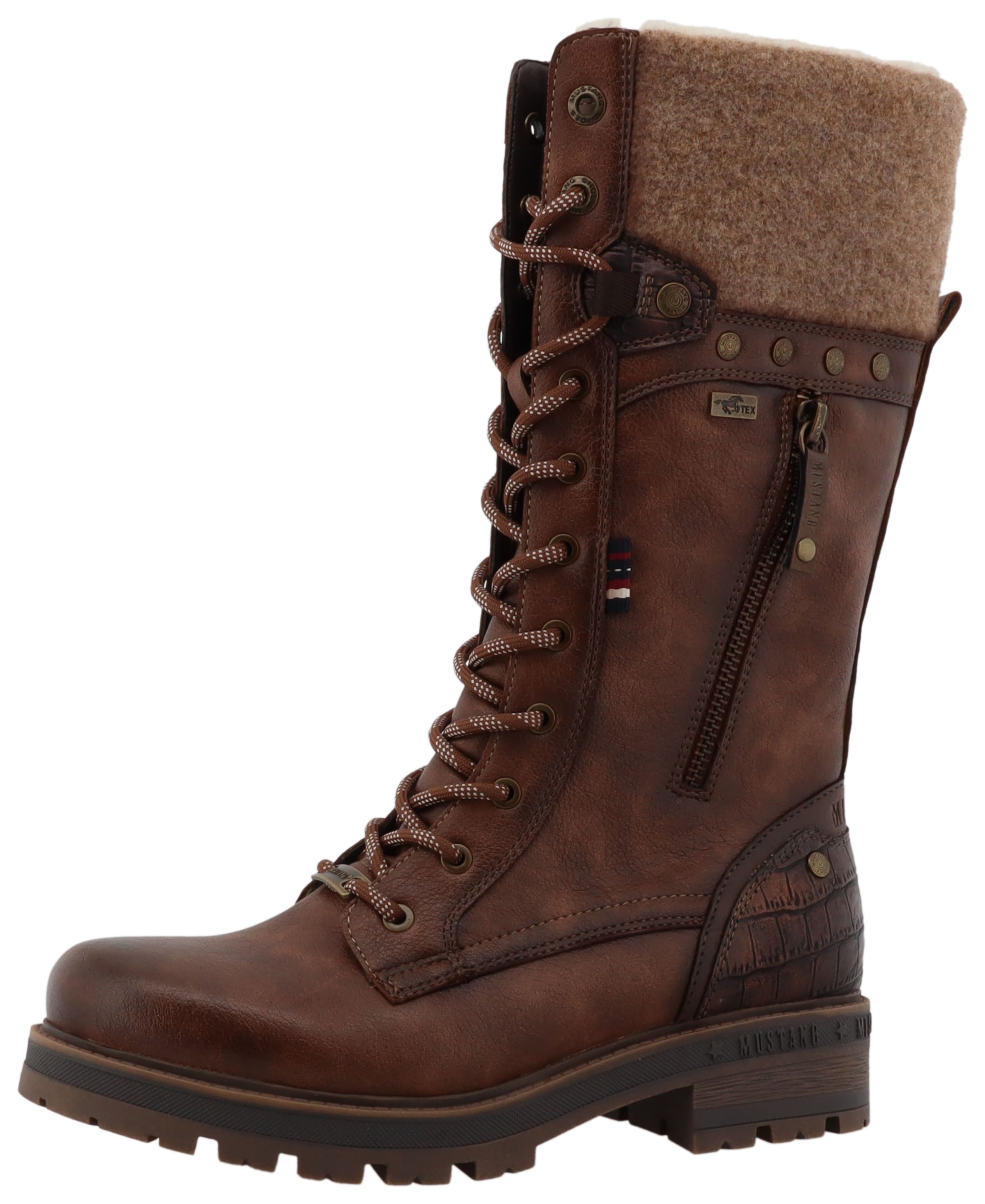 Mustang Shoes Winterstiefel »Darleen«  Schnürstiefel mit Reissverschluss