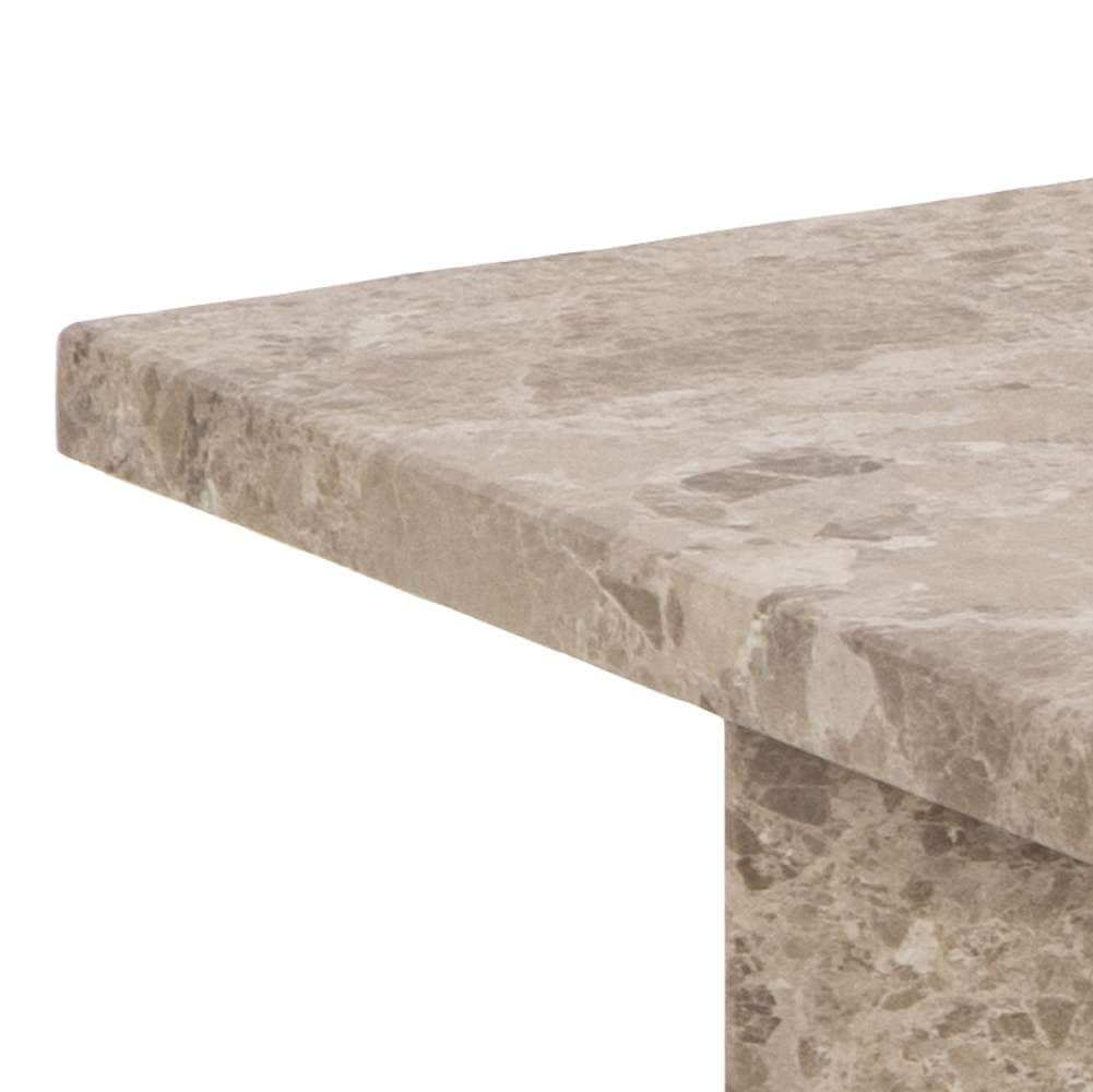 ACTONA GROUP Couchtisch »Vega« Couchtisch,  V-förmig Gestell ,matt Latte lackiert Marmor, 90x90x42 cm