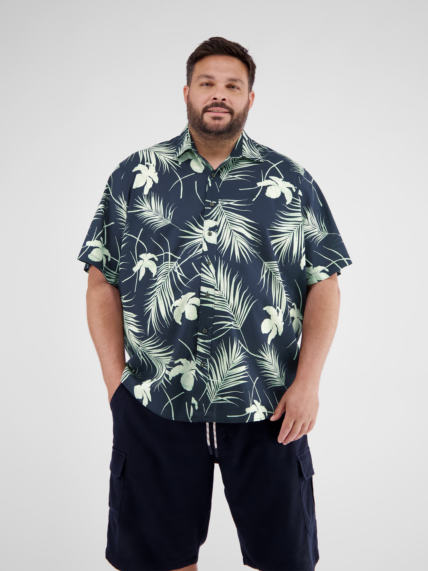 LERROS Chemise à manches courtes »LERROS Herrenhemd in Übergrössen, Hawaiian-Style«
