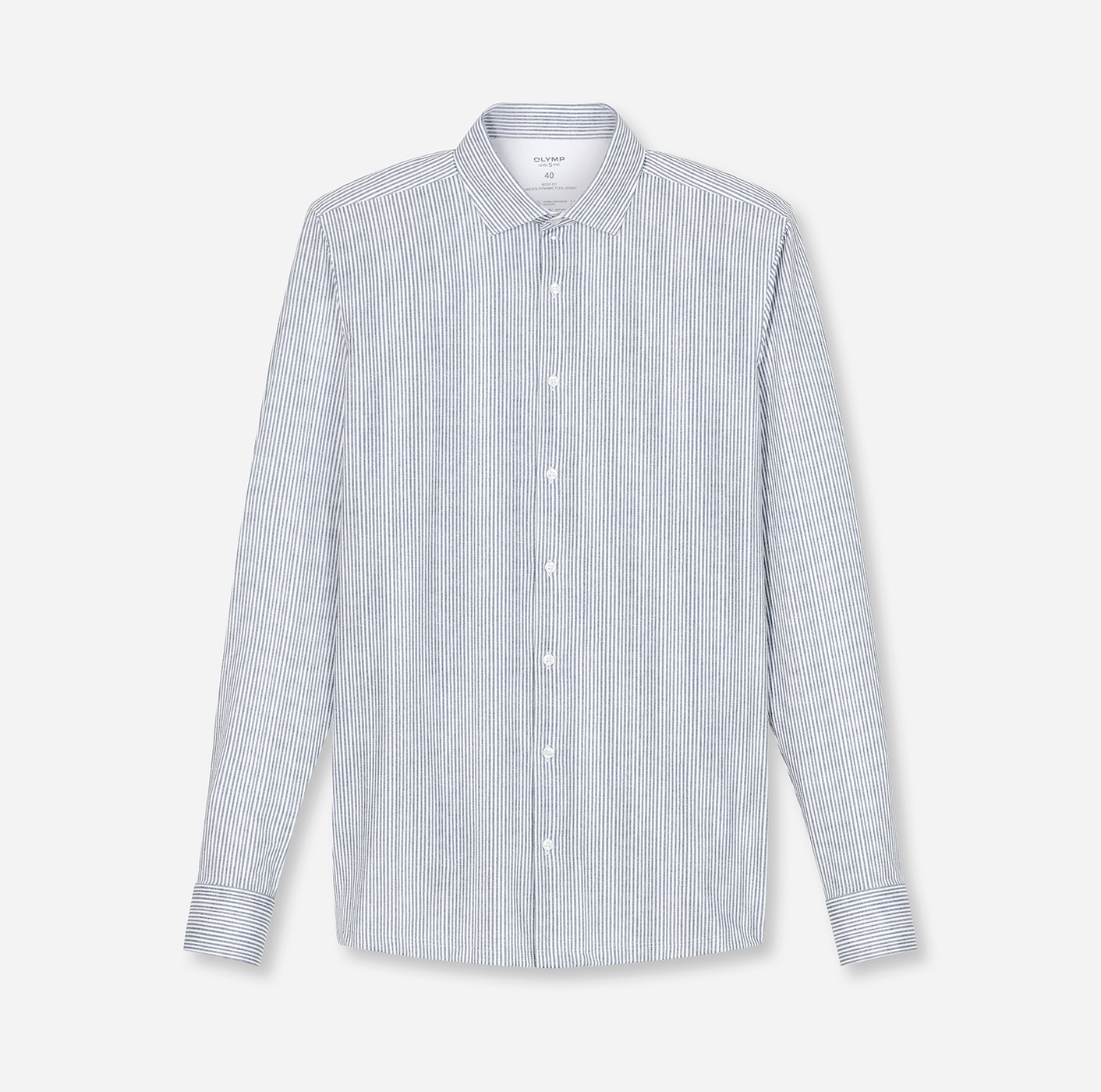 OLYMP Chemise à manches longues »24/7 - Level 5« Jersey Flex, coupe ajustée, Anti Odeur, col Kent