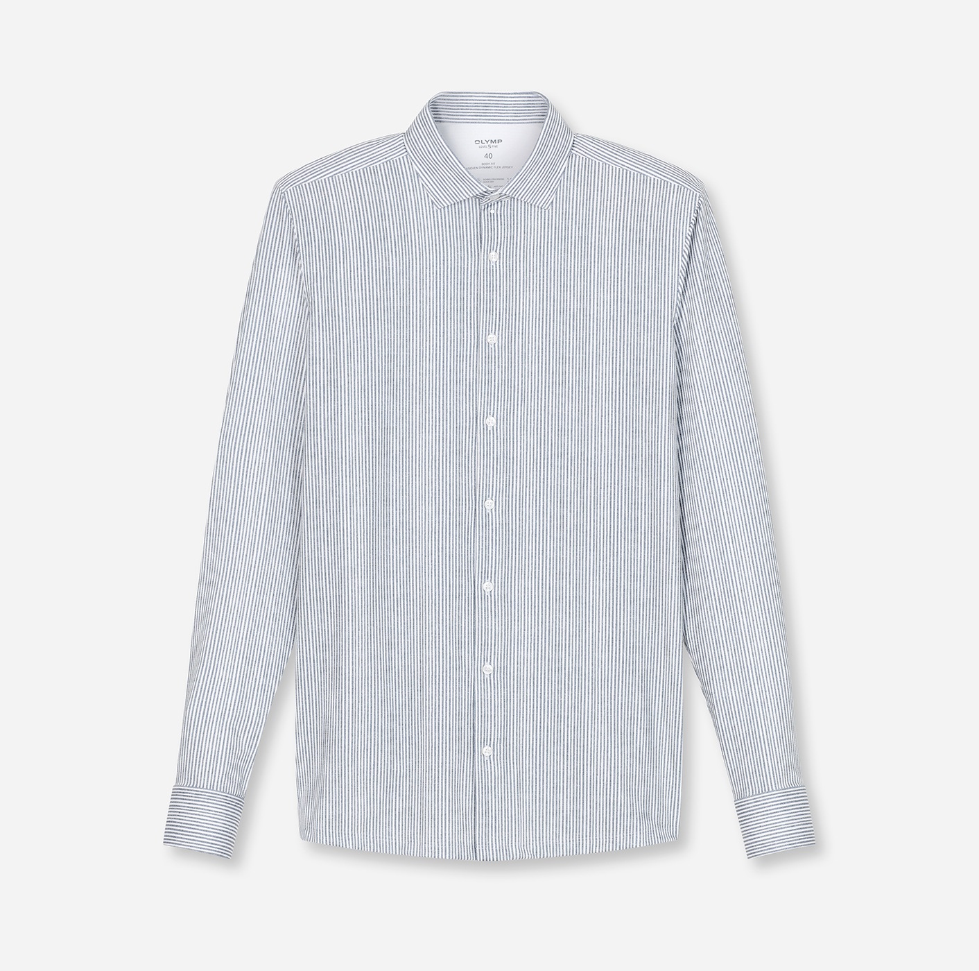 OLYMP Langarmhemd »24/7 - Level 5« Flex Jersey, body fit, Anti Smell, Kentkragen