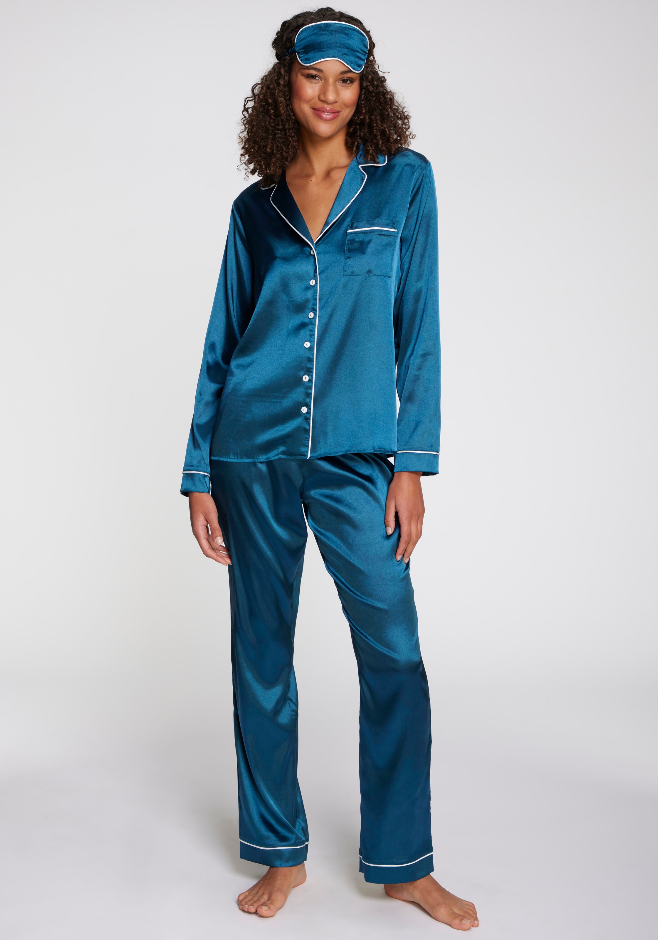 Image of s.Oliver Pyjama Set, 3 tlg. mit Schlafmaske