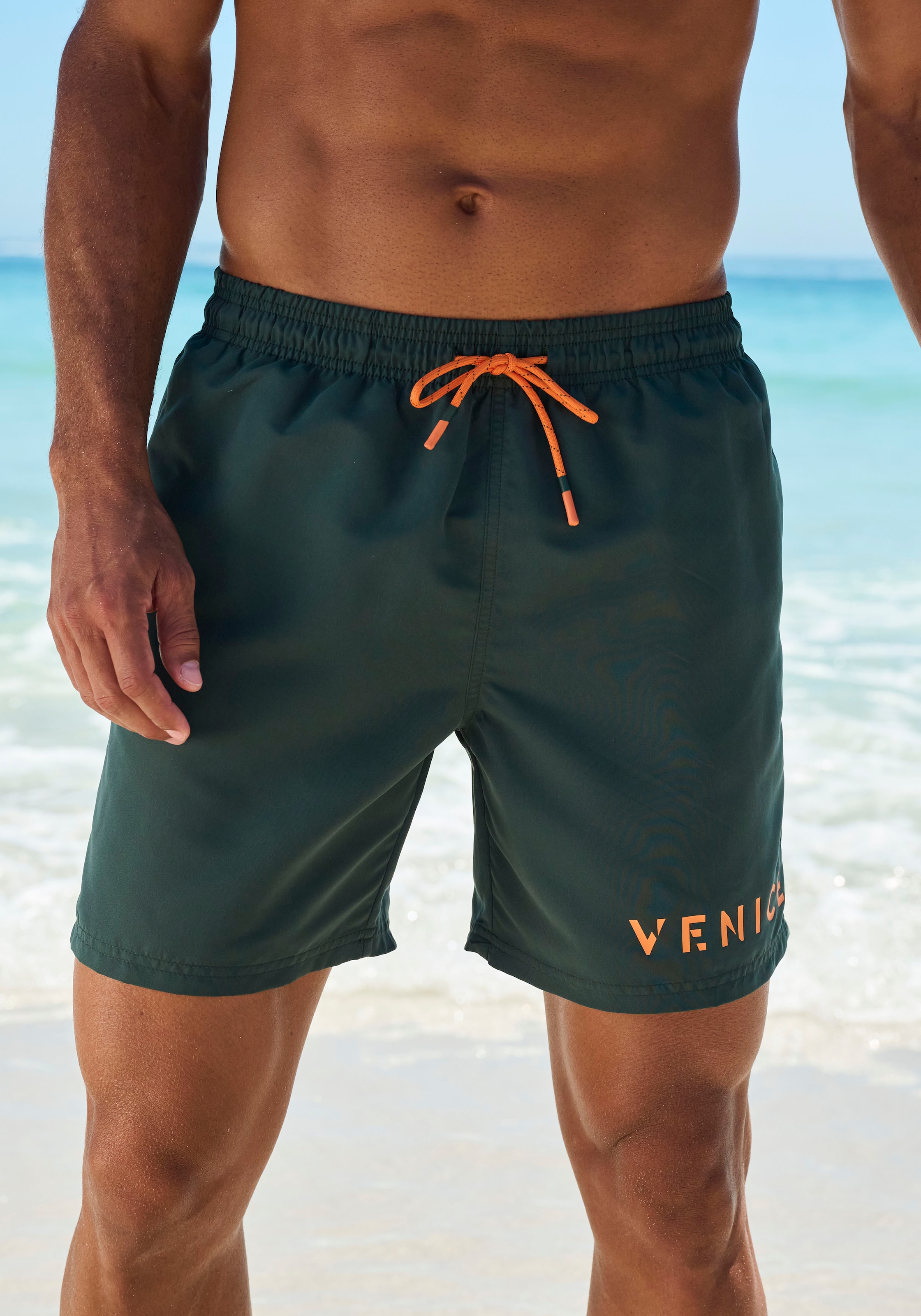 Venice Beach Badeshorts, seitliche Eingrifftasche mit Reissverschluss