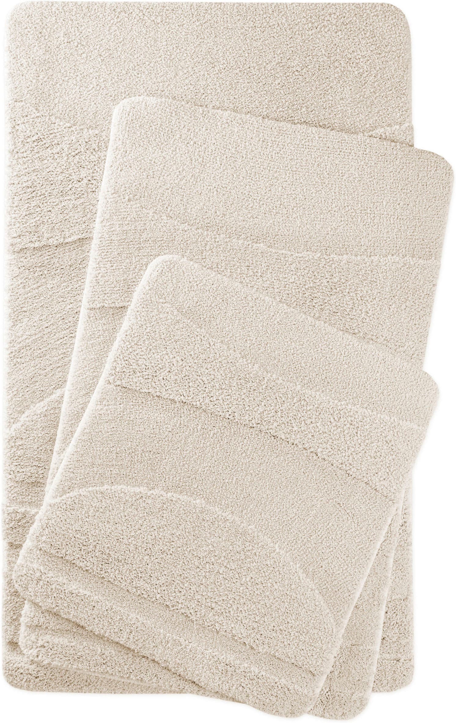 Wecon home Tapis de bain »Marc« Höhe 25 mm revêtement antidérapant Séchage rapide Tapis de bain, lignes en relief, doux, antidérapant, lavable, touffeté