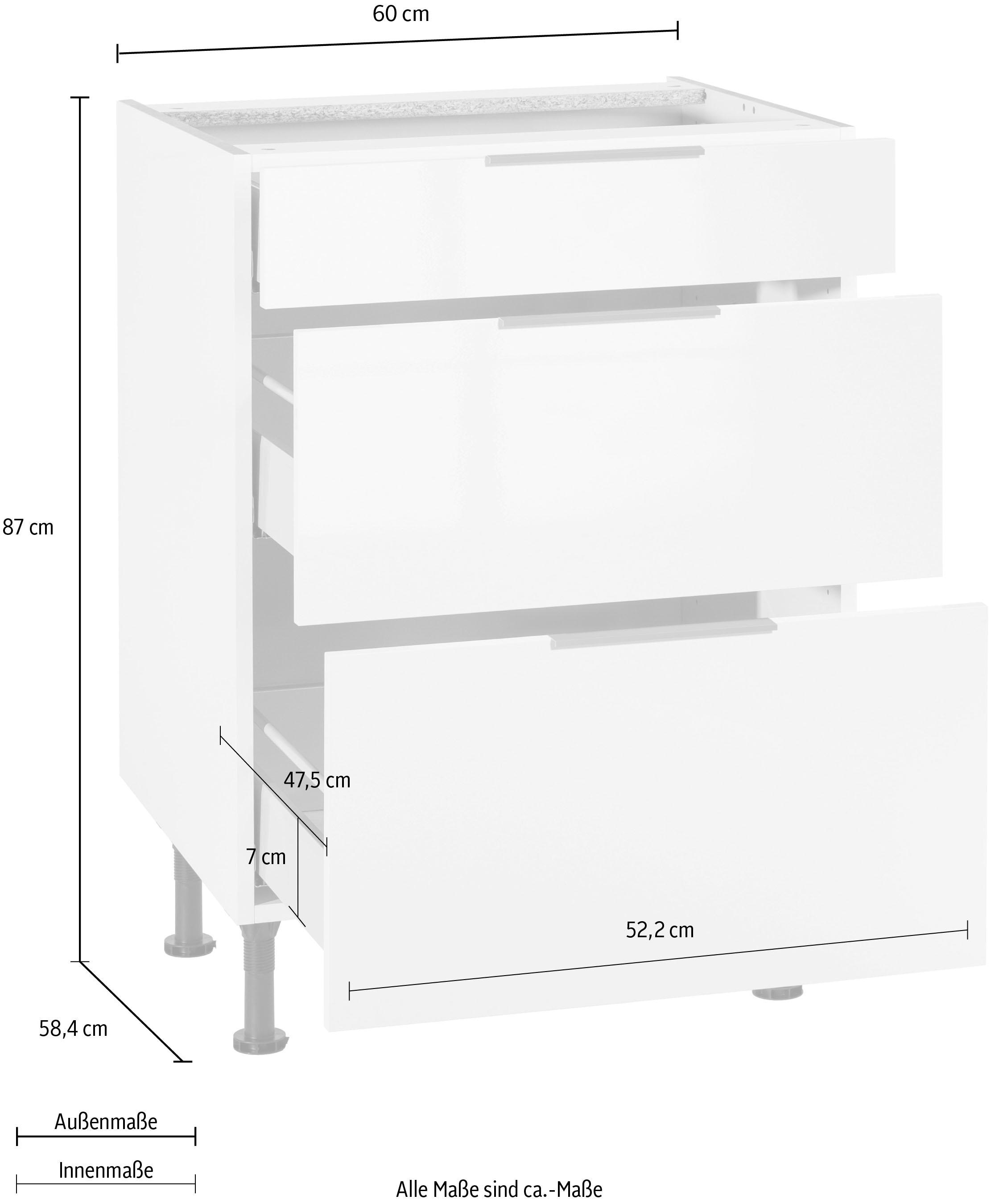 OPTIFIT Unterschrank »Tara« mit Vollauszug und Soft-Close-Funktion, Breite 60 cm