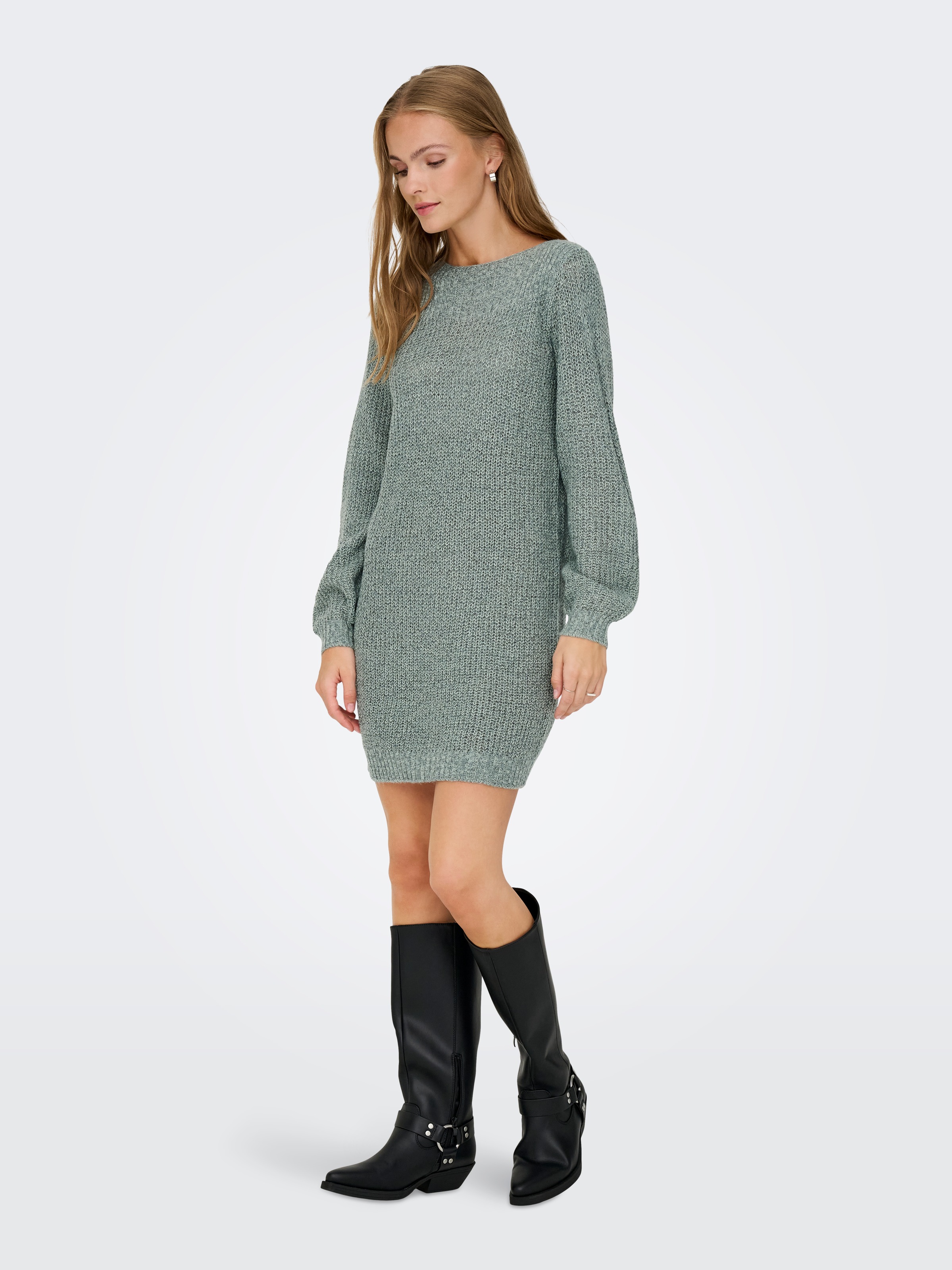 JDY Mini-robe »JDYWHITNEY MEGAN L/S BOAT DRESS KNT NOOS« Sommerkleid