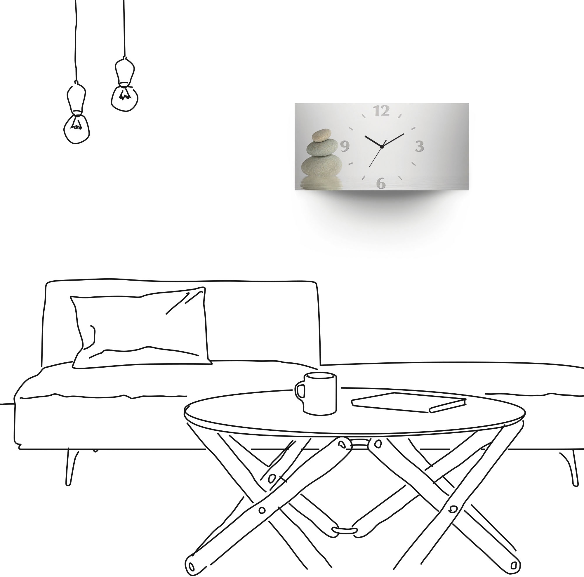 Artland Wanduhr »Zen Friede« 3D Optik gebogen, mit Quarz- oder Funkuhrwerk, versch. Grössen