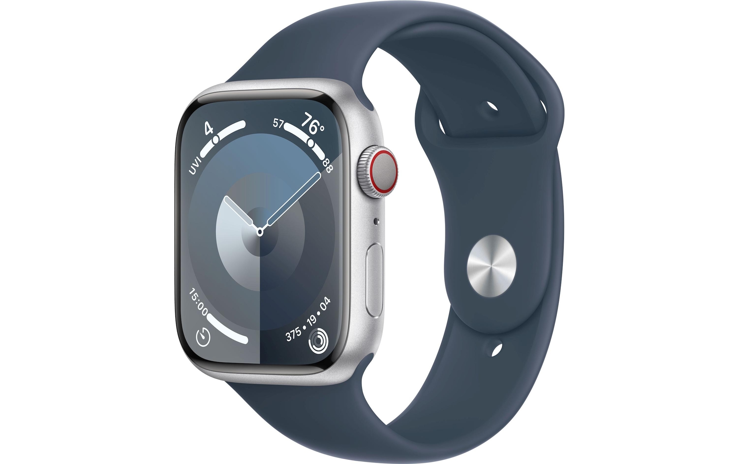 Apple Smartwatch »Series 9, GPS, Aluminium-Gehäuse mit Sportarmband«, Watch OS 10, 64 GB,)