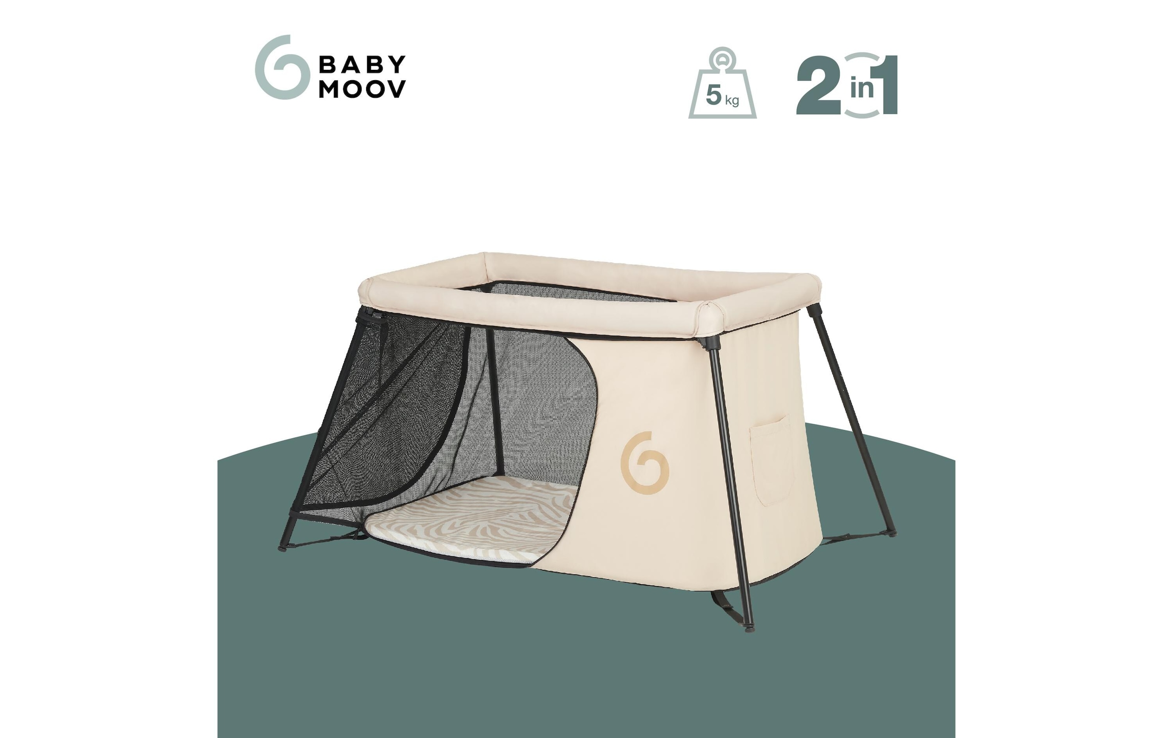 BABYMOOV Baby-Reisebett »Moov & Sleep Sandstone«