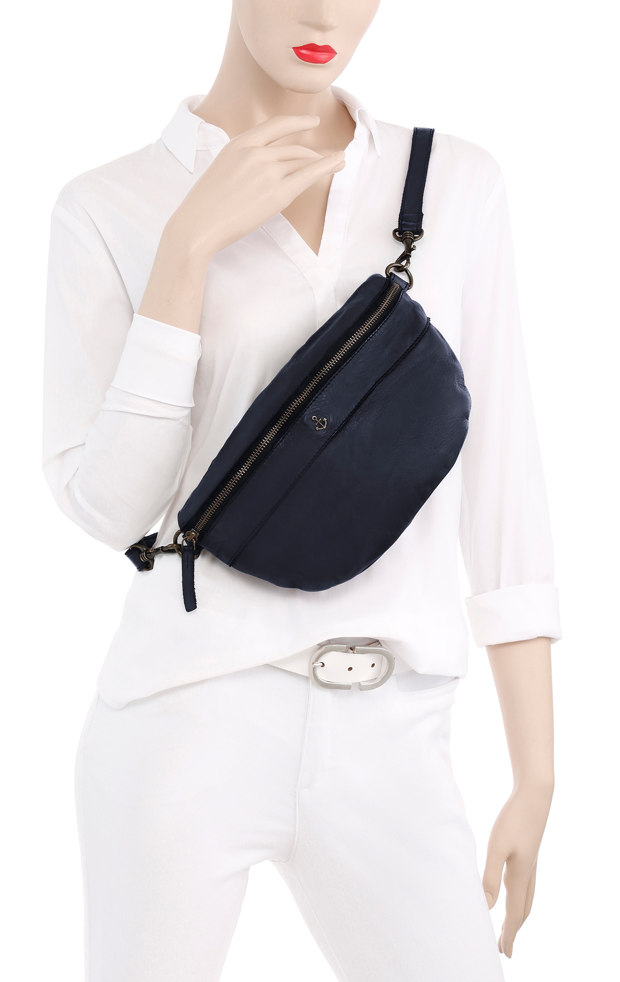 HARBOUR 2nd Gürteltasche »Jutta« Unisex Umhängetasche, Bauchtasche mit Ankeranhänger