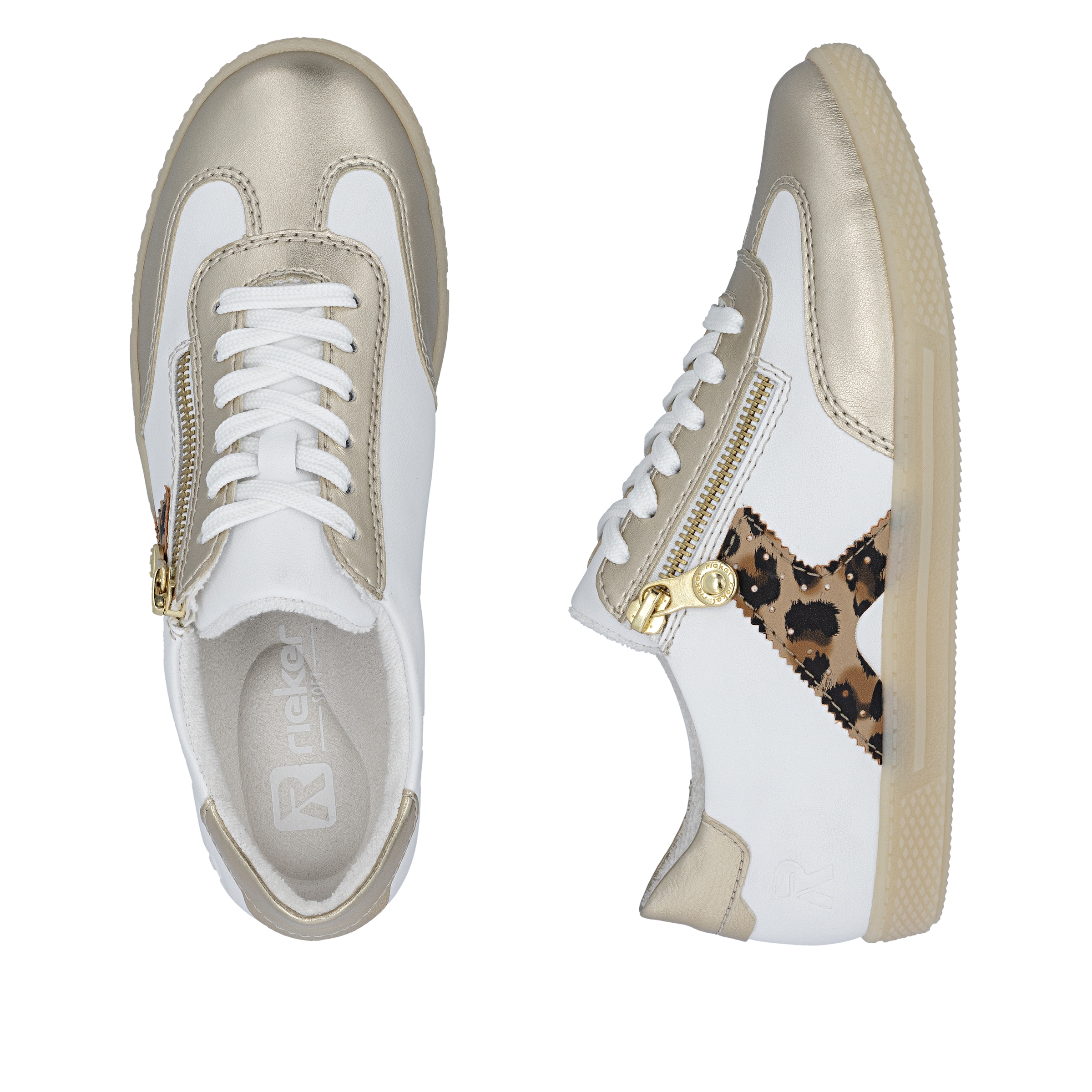 Rieker Sneakers  Chaussure basse, chaussure de loisirs, chaussure à lacets avec fermeture éclair