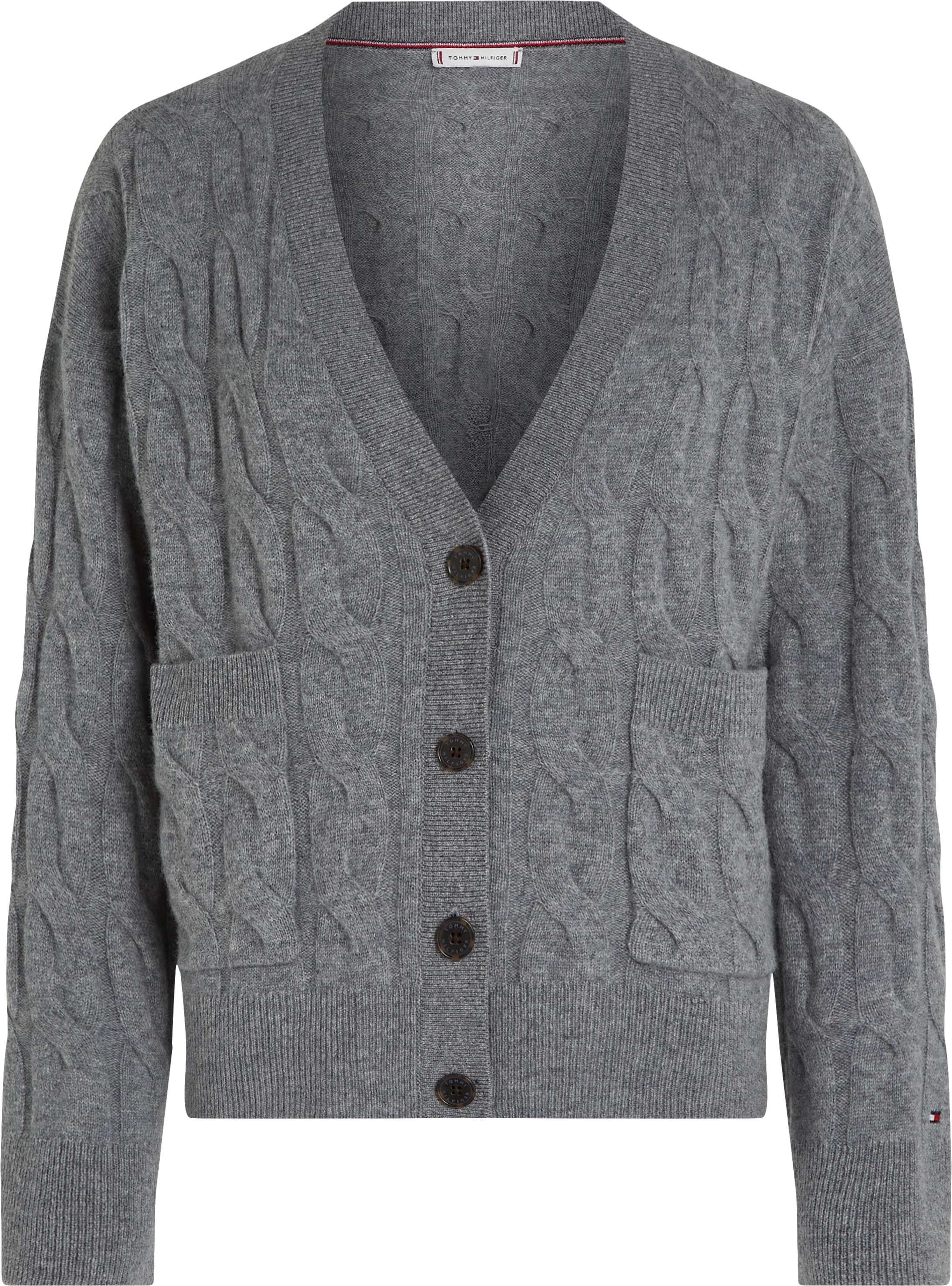 Strickjacke »SOFT WOOL CABLE CARDIGAN«, mit Zopfmuster, Premium Qualität aus 100% Wolle