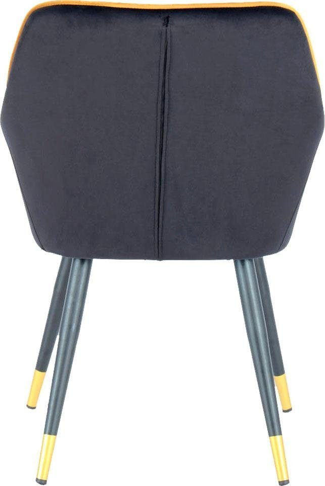 Kayoom Stuhl »Amino 525, stilvoller Design-Stuhl,samtweicher Bezug aus Velvet-Stoff«, 1 St., samtweicher Bezug, elegant, glamourös, elegante Optik