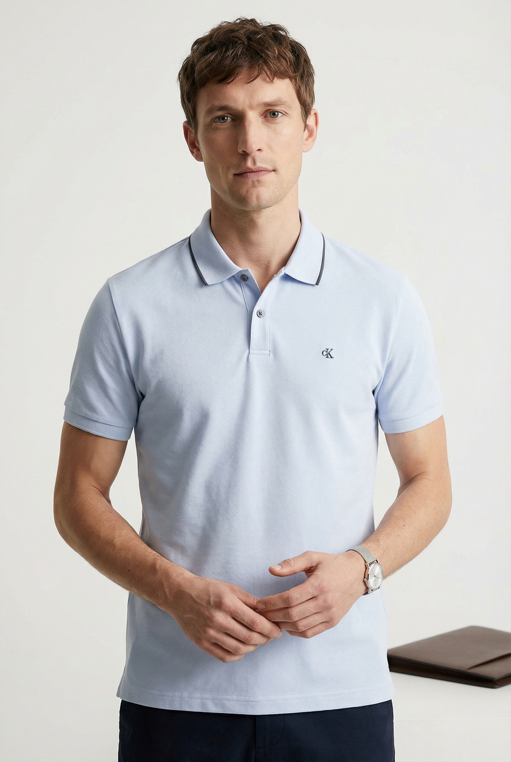 Calvin Klein Polo »SS RFND PQ TPPD CLSS« Mit Rundhalsausschnitt