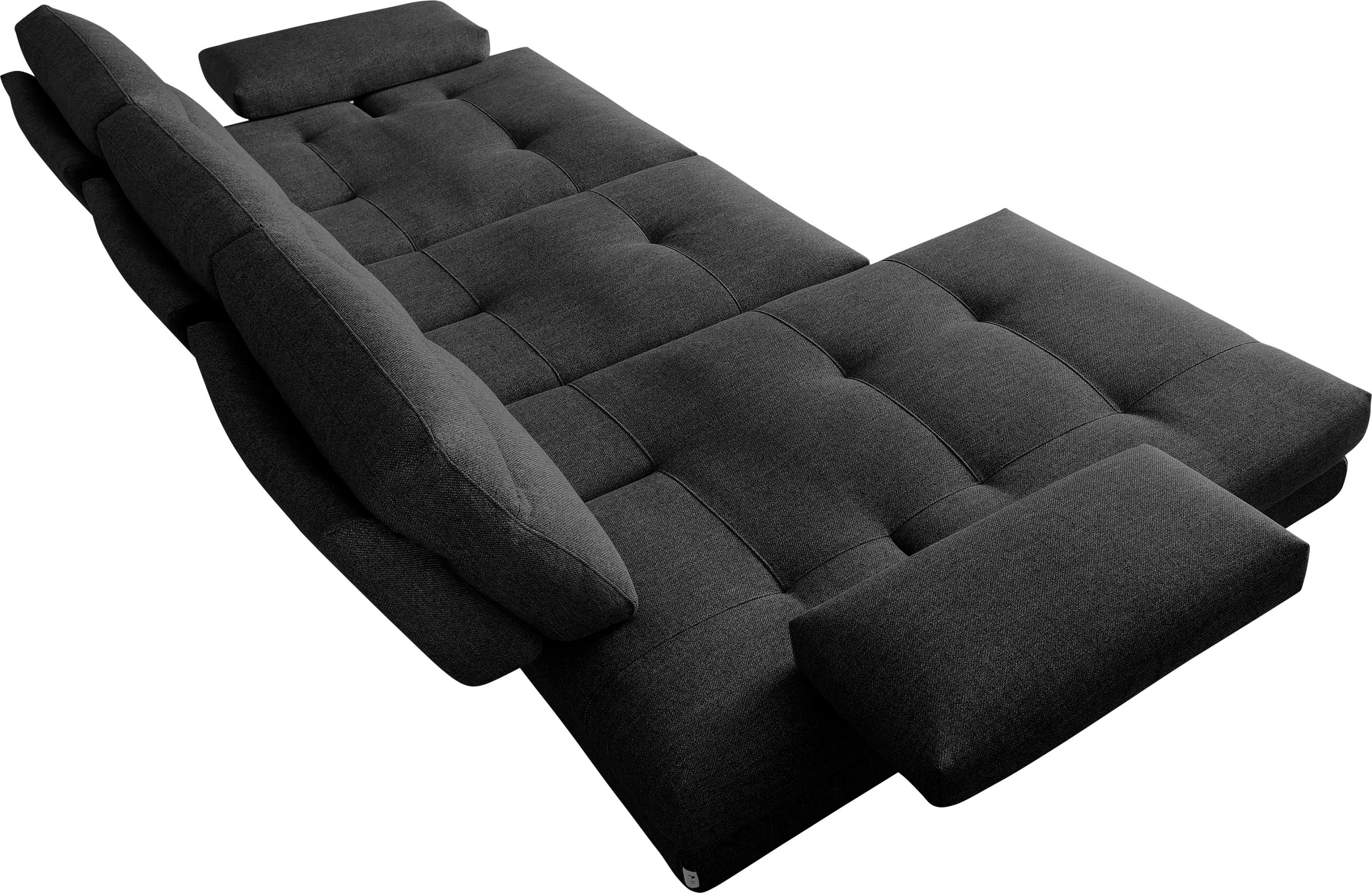 CALIA ITALIA Ecksofa »Toby Wing, L-Form, Designsofa mit sensationellem Sitzkomfort«, inklusive Sitztiefenverstellung, Füsse in chrom glänzend