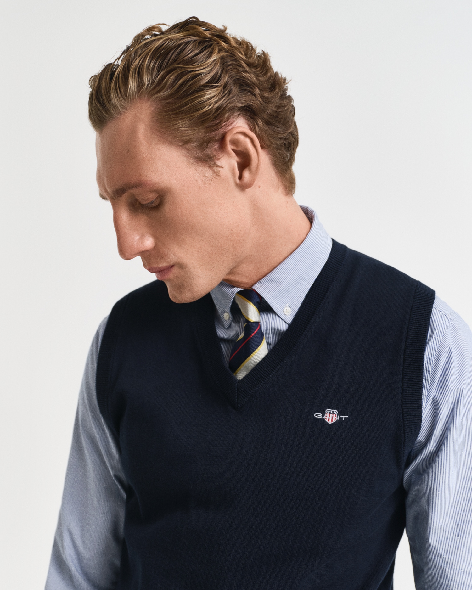 Gant Pullunder »CLASSIC COTTON SLIPOVER«, Premium Pullunder aus weicher 100% Baumwolle, Ärmellos